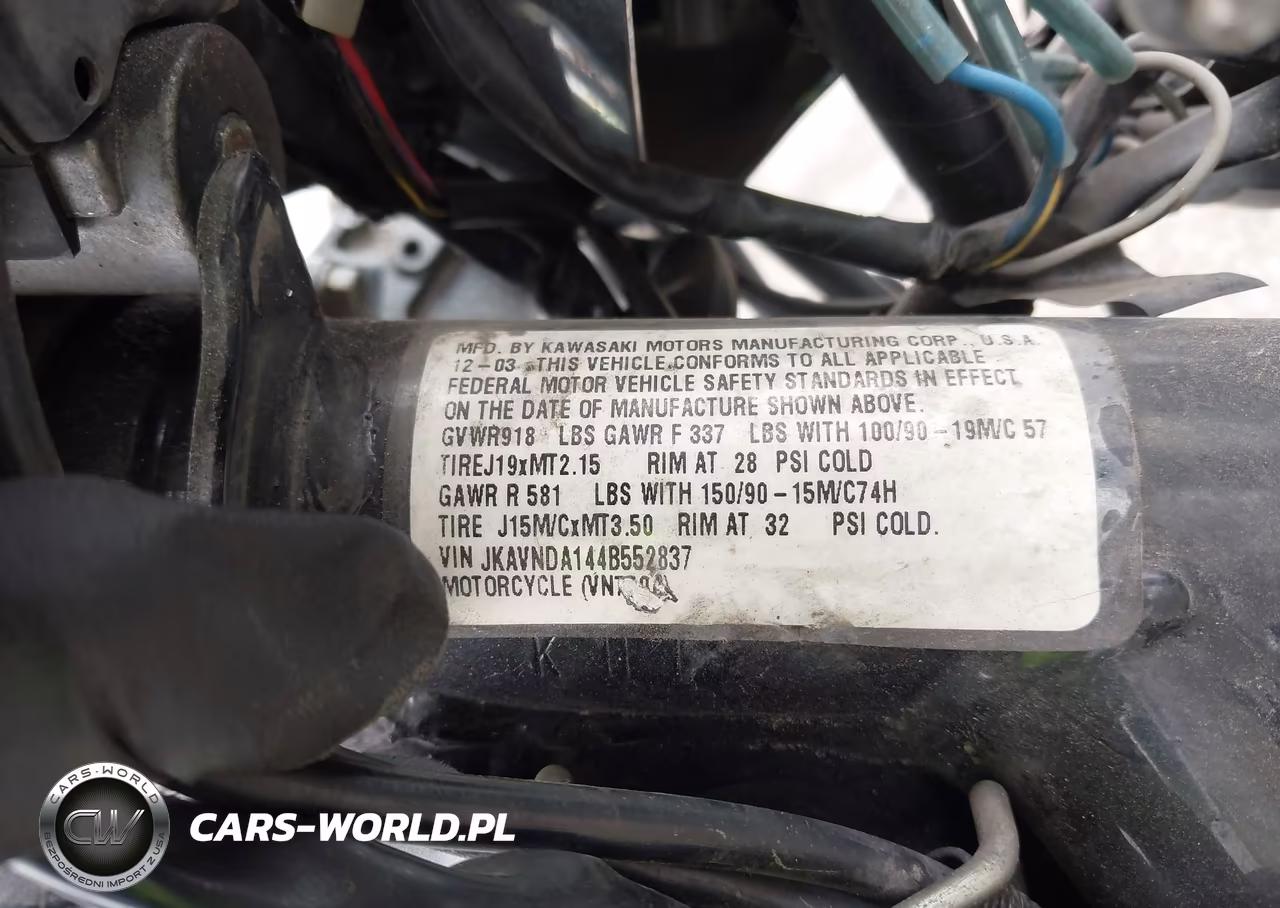 2004 Kawasaki Vn750 VIN:JKAVNDA144B552837 - 10