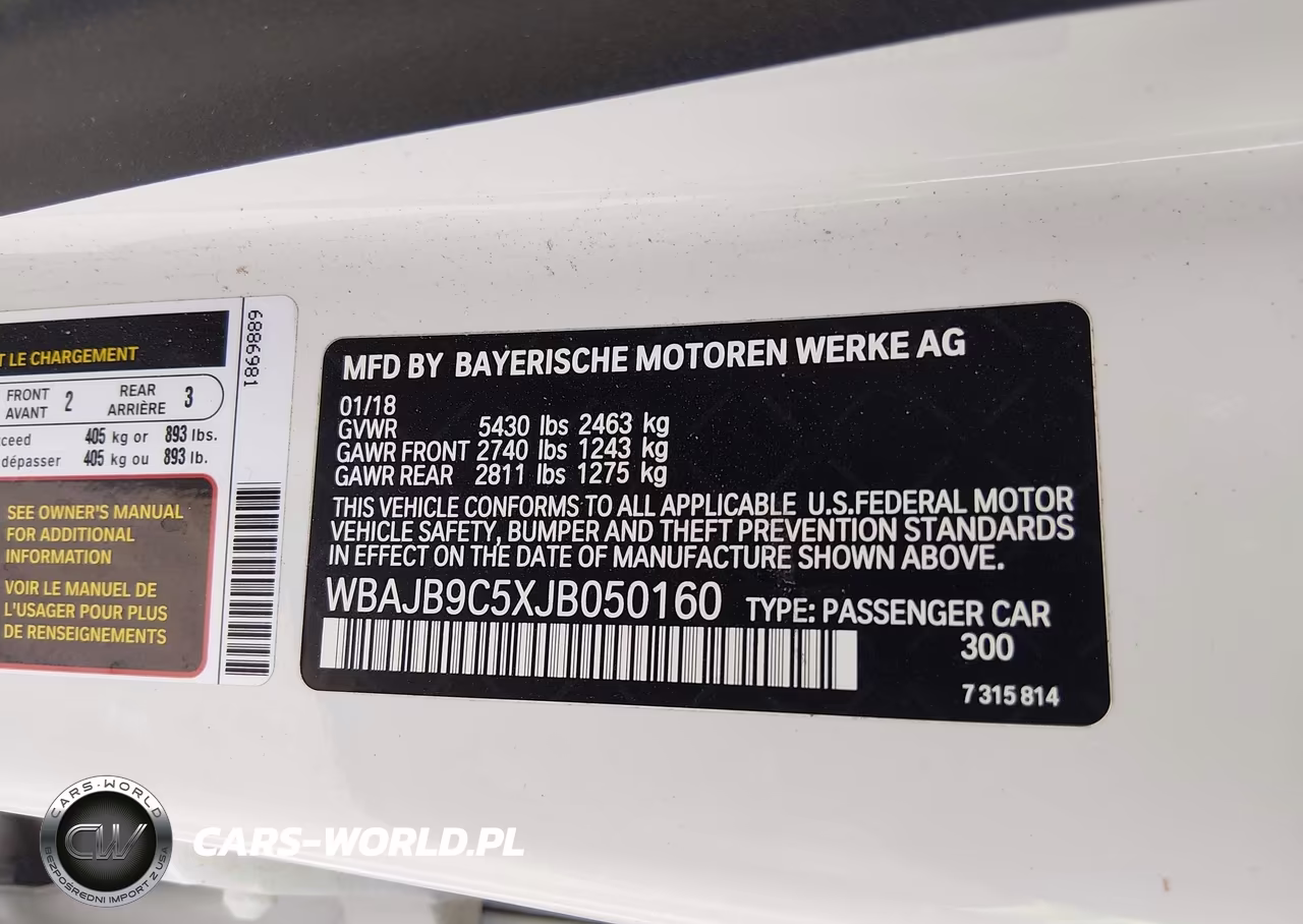 2018 BMW M550I xDrive VIN:WBAJB9C5XJB050160 - 9