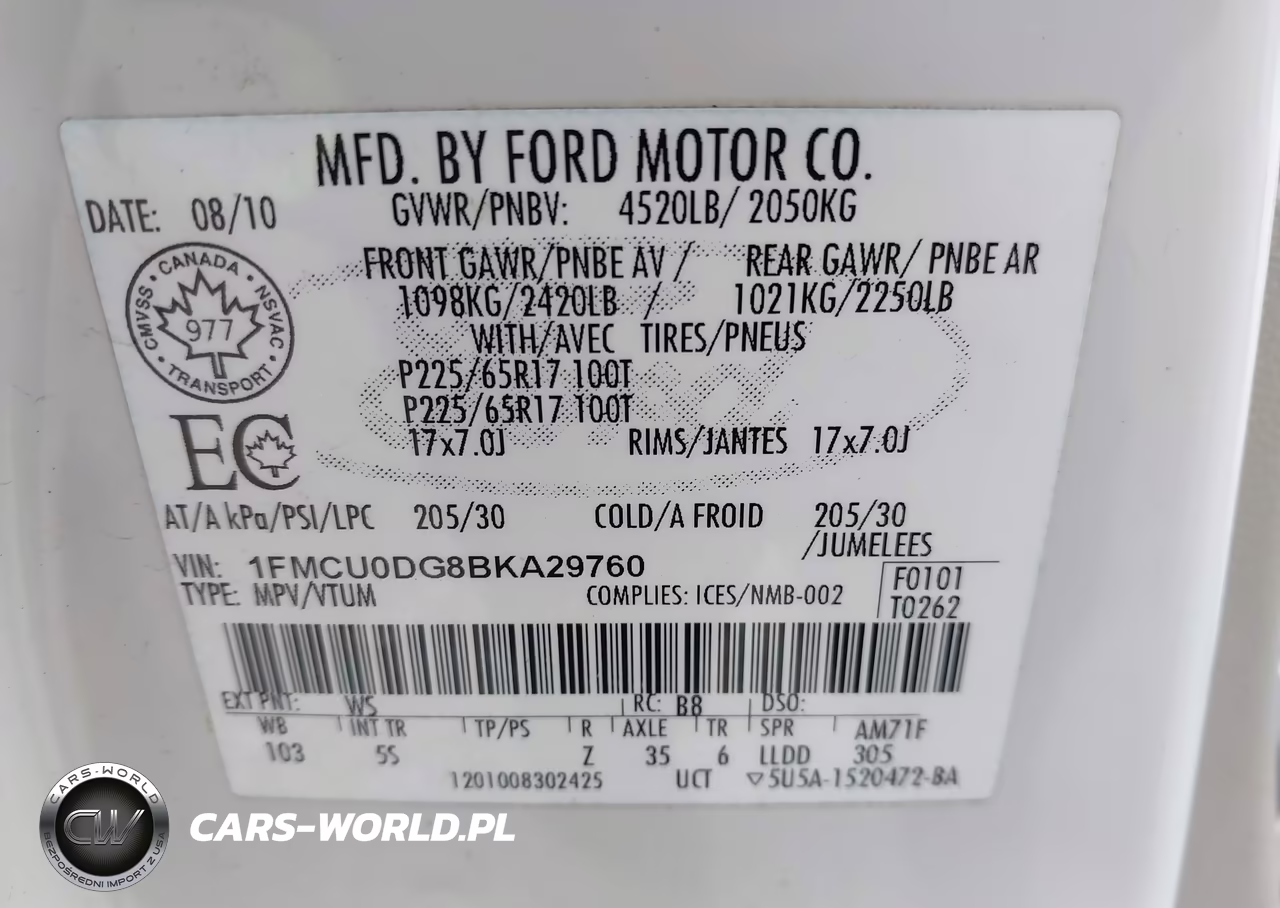 2011 Ford Escape Xlt Automatic VIN:1FMCU0DG8BKA29760 - 9