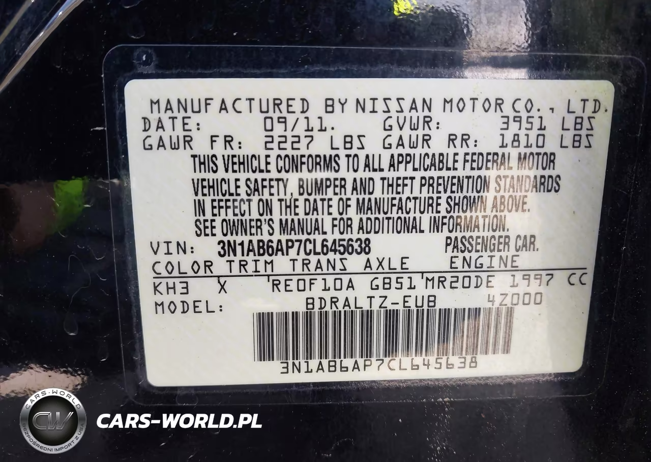 2012 Nissan Sentra 2.0 S VIN:3N1AB6AP7CL645638 - 9