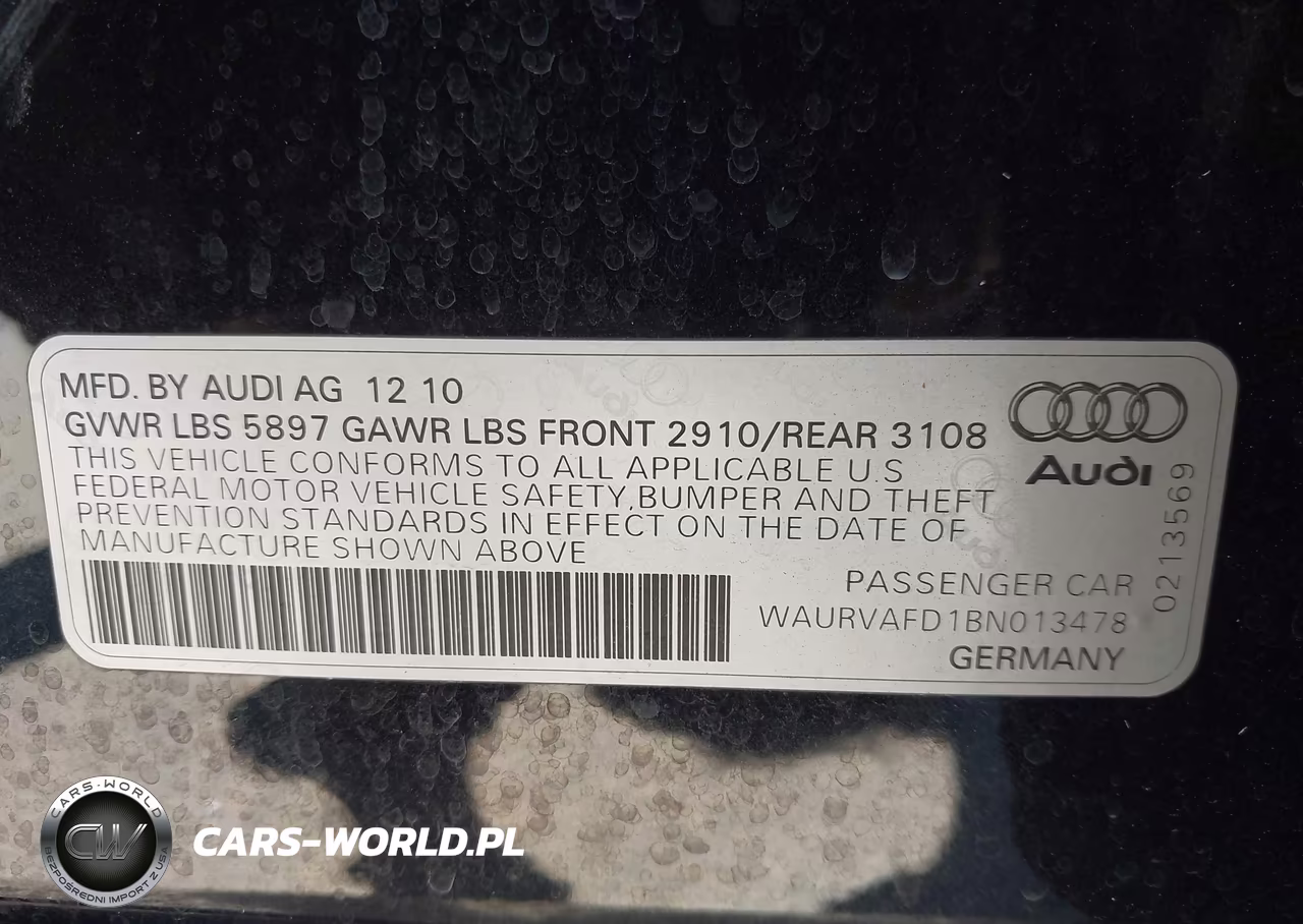2011 Audi A8 L 4.2 VIN:WAURVAFD1BN013478 - 9
