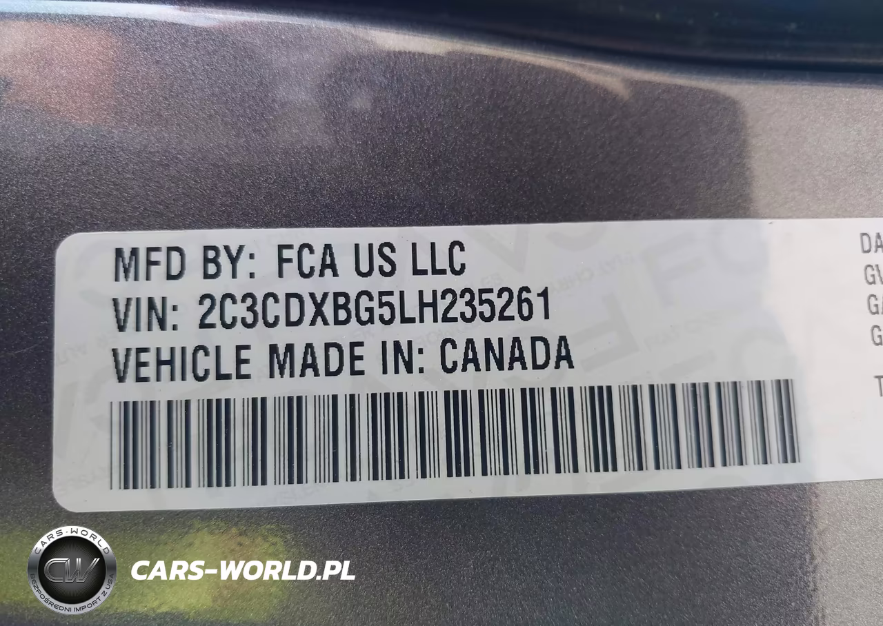2020 Dodge Charger Sxt Rwd VIN:2C3CDXBG5LH235261 - 9