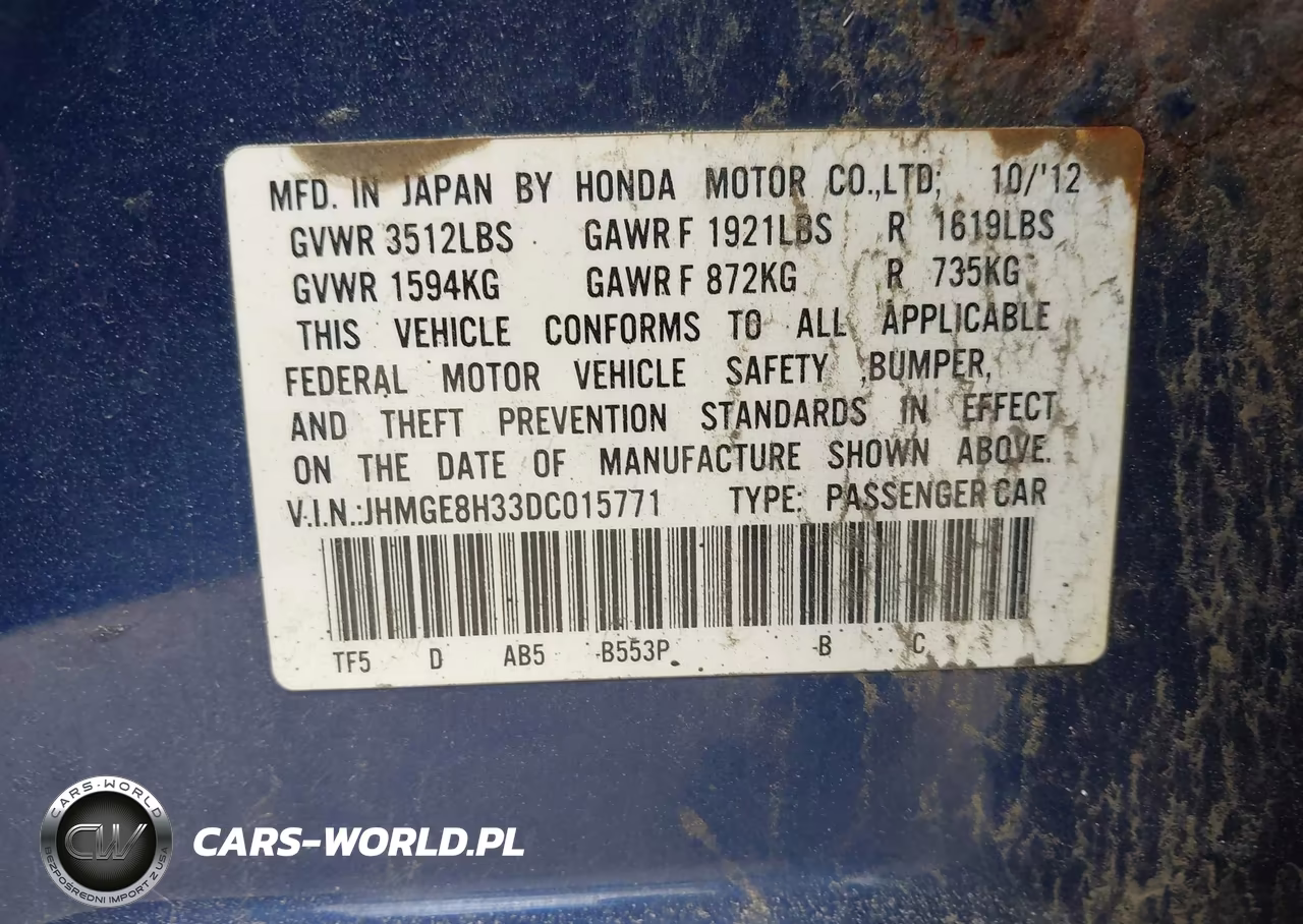 2013 Honda Fit VIN:JHMGE8H33DC015771 - 9