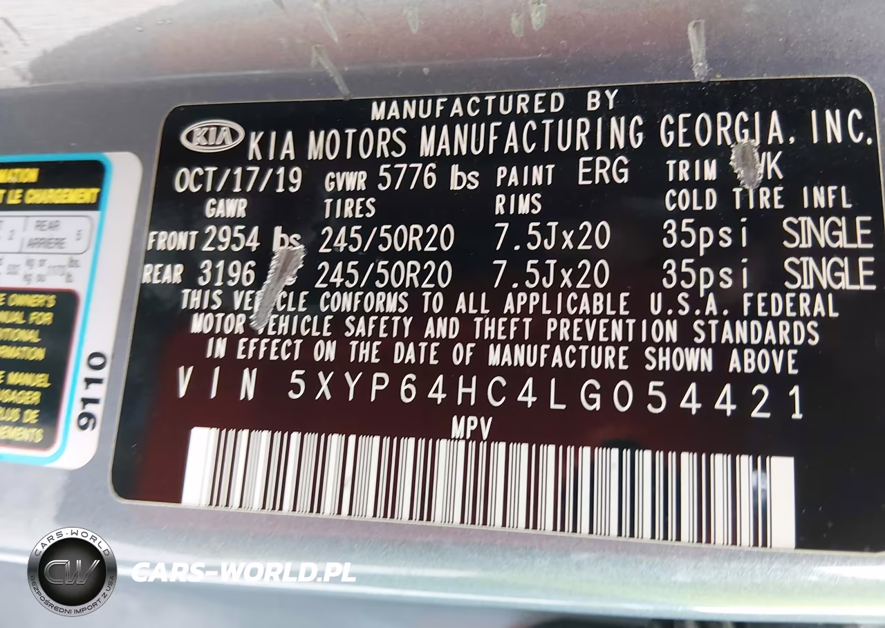 2020 Kia Telluride S VIN:5XYP64HC4LG054421 - 9