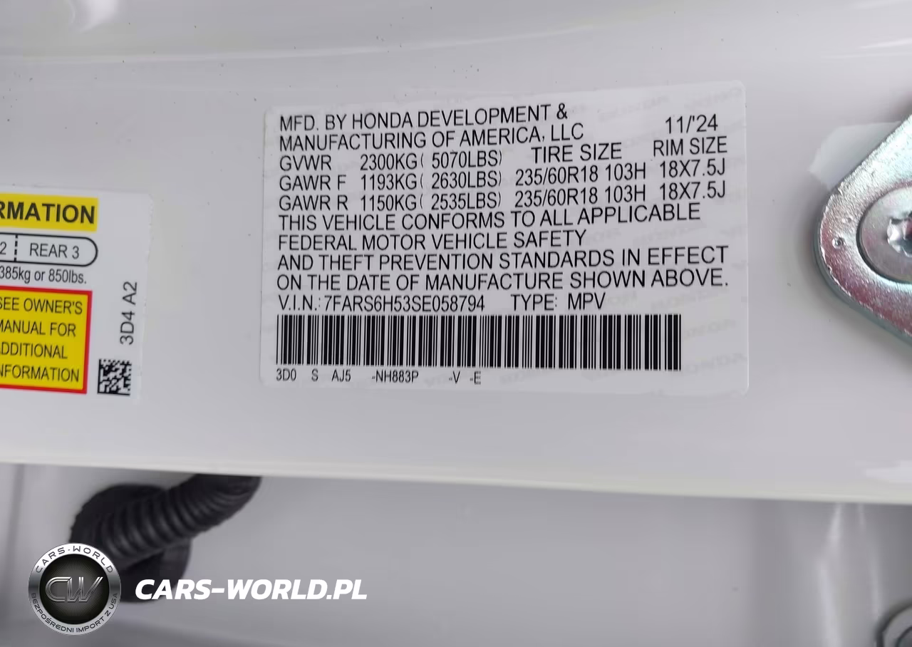 2025 Honda Cr-V Hybrid Sport VIN:7FARS6H53SE058794 - 9