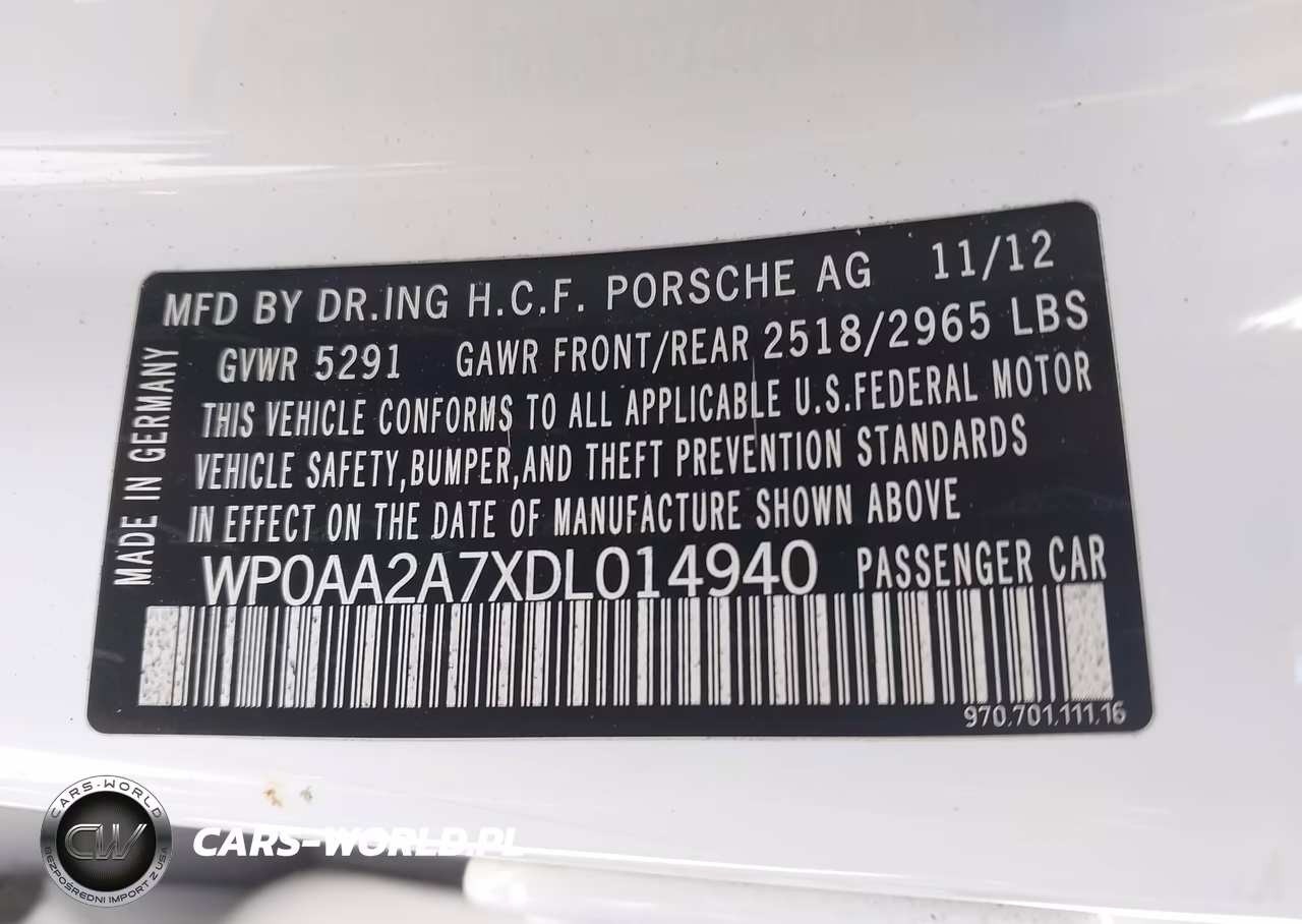 2013 Porsche Panamera 4 VIN:WP0AA2A7XDL014940 - 9