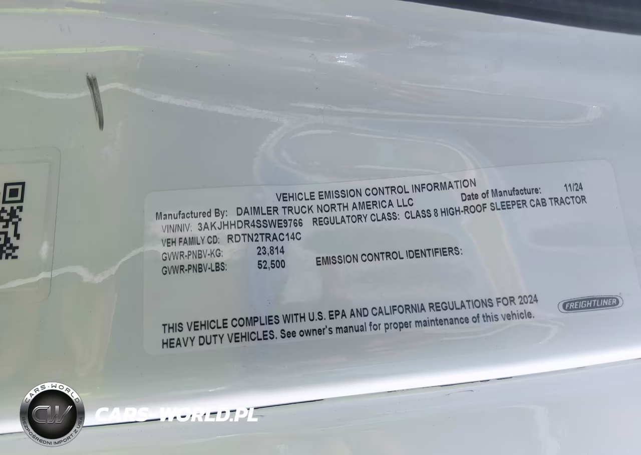 2025 Freightliner New Cascadia 126 VIN:3AKJHHDR4SSWE9766 - 9