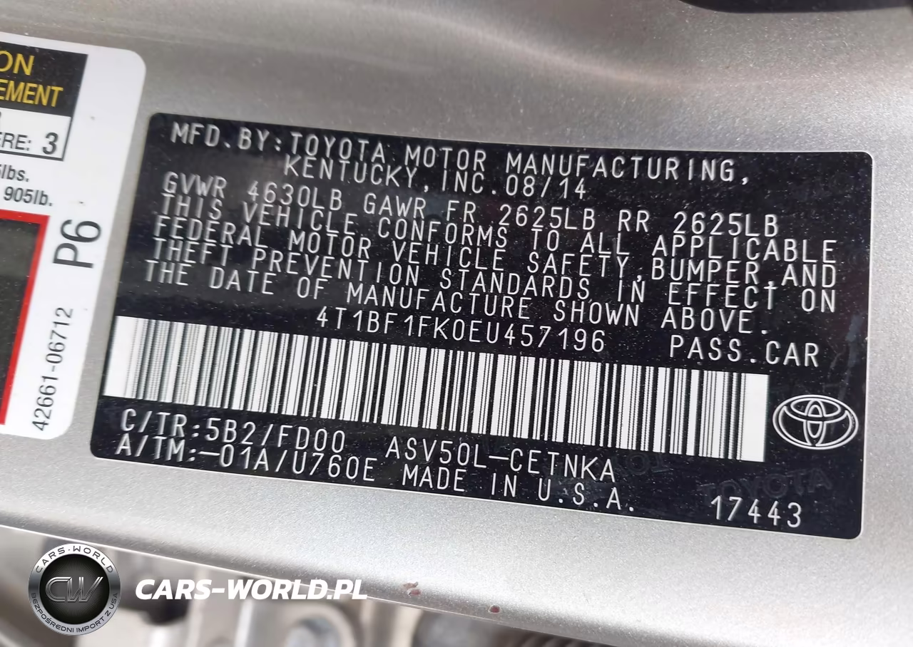 2014 Toyota Camry Le VIN:4T1BF1FK0EU457196 - 9