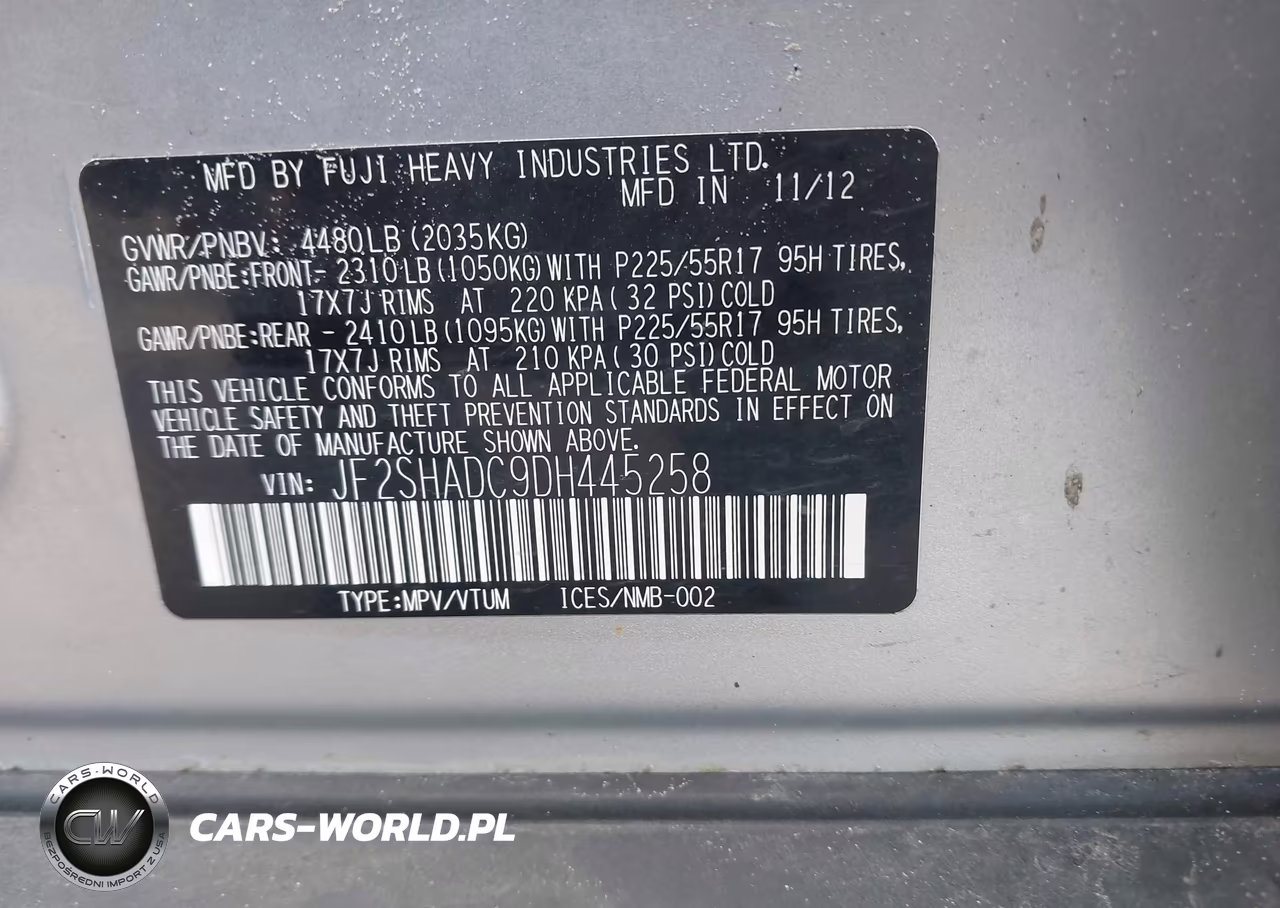 2013 Subaru Forester 2.5X Premium VIN:JF2SHADC9DH445258 - 9