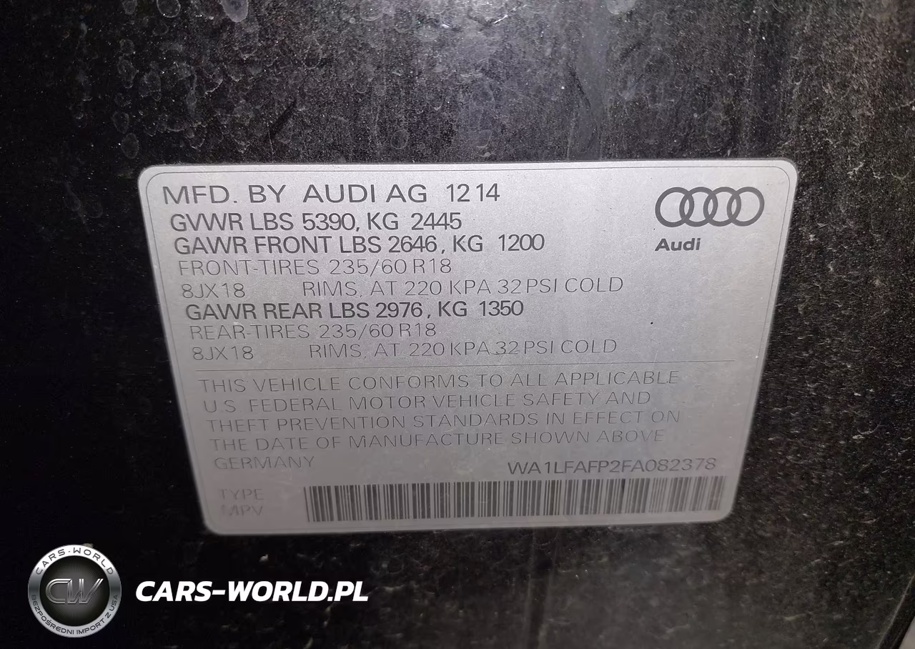 2015 Audi Q5 2.0T Premium VIN:WA1LFAFP2FA082378 - 9