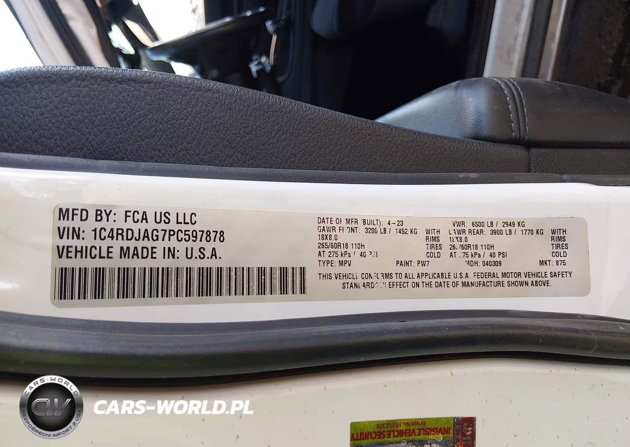 2023 Dodge Durango Sxt Launch Edition Awd VIN:1C4RDJAG7PC597878 - 9