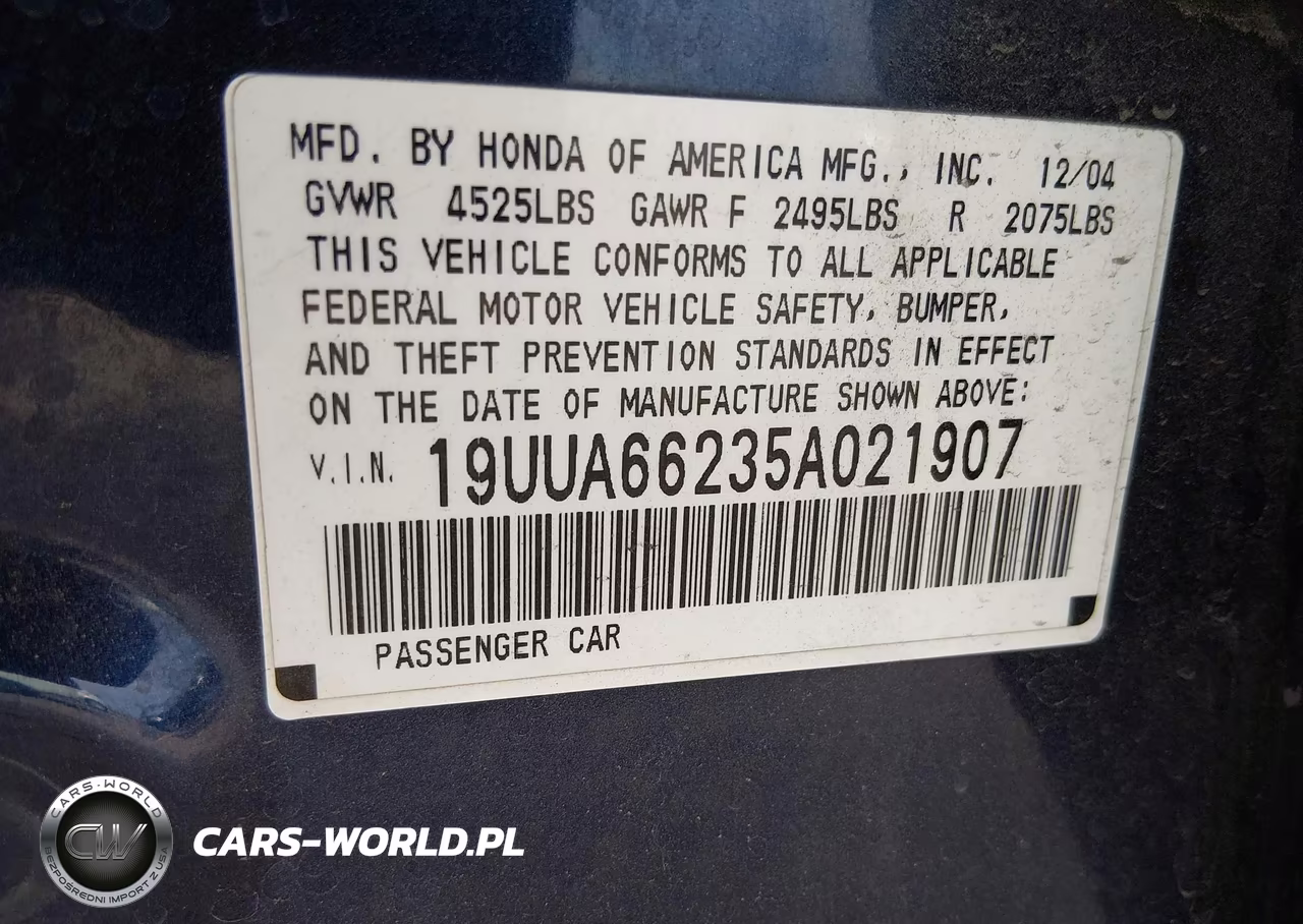 2005 Acura Tl VIN:19UUA66235A021907 - 9