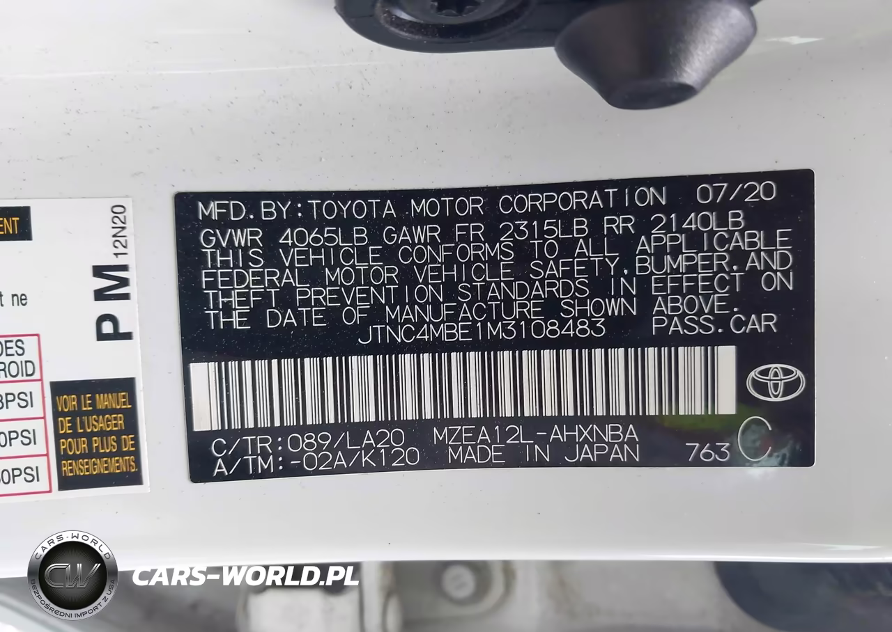2021 Toyota Corolla Xse VIN:JTNC4MBE1M3108483 - 9