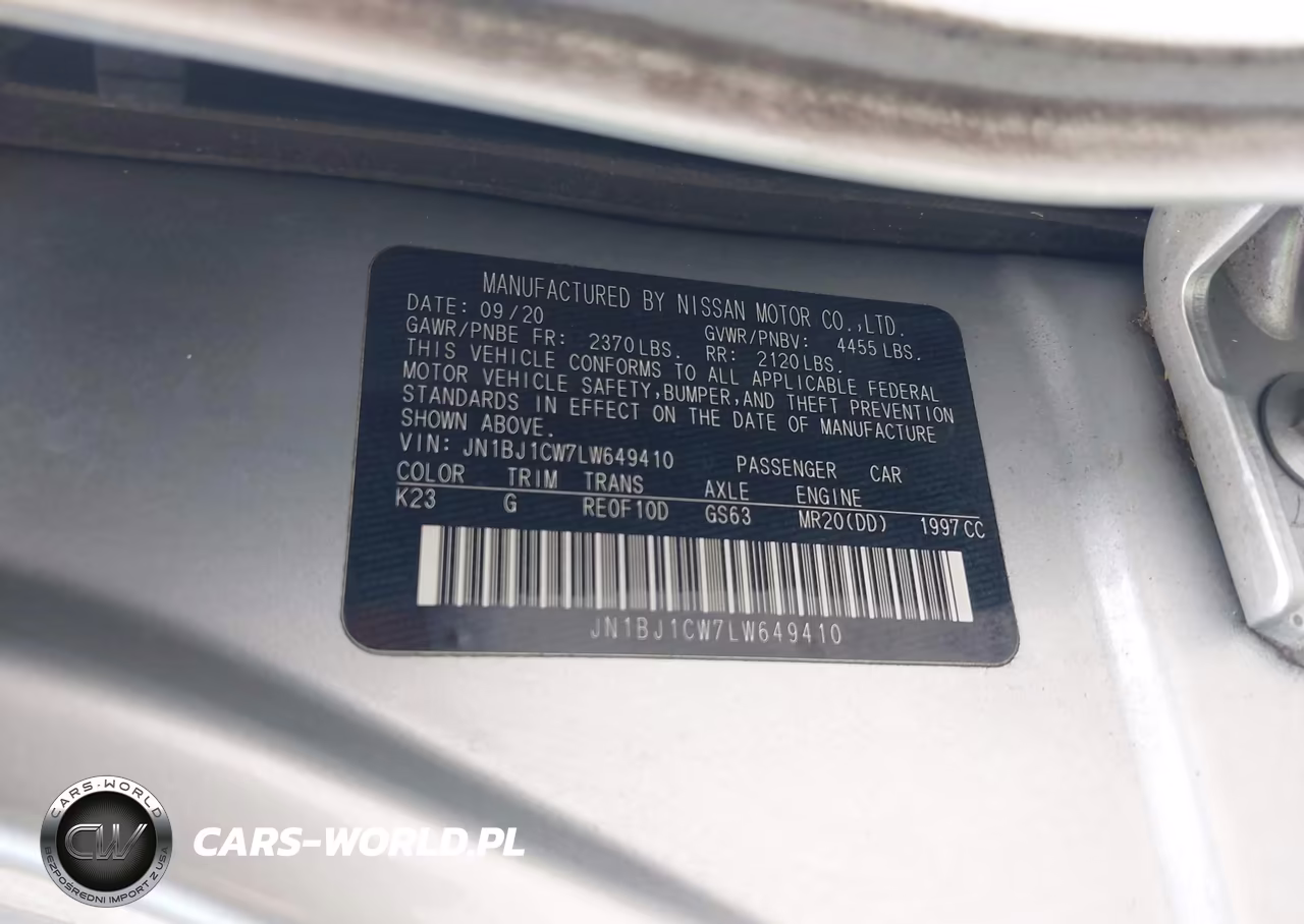 2020 Nissan Rogue Sport S Awd Xtronic Cvt VIN:JN1BJ1CW7LW649410 - 9