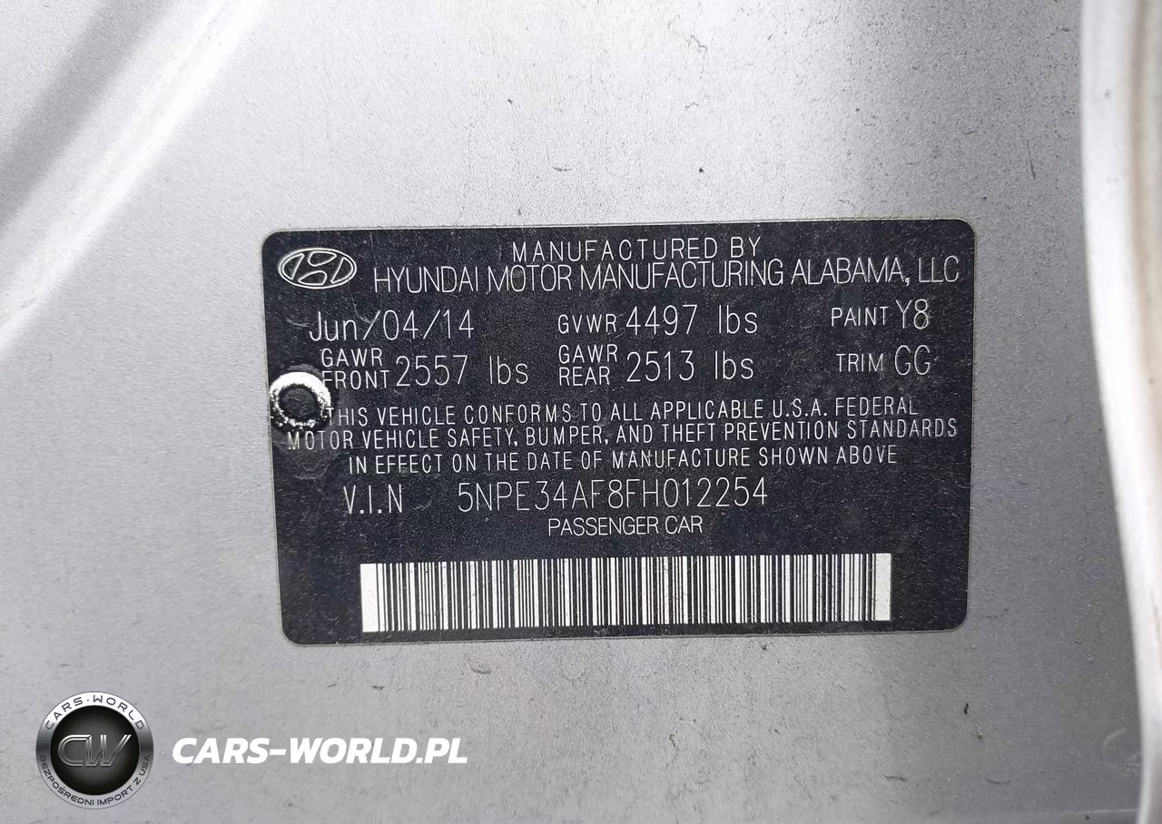 2015 Hyundai Sonata Limited VIN:5NPE34AF8FH012254 - 9