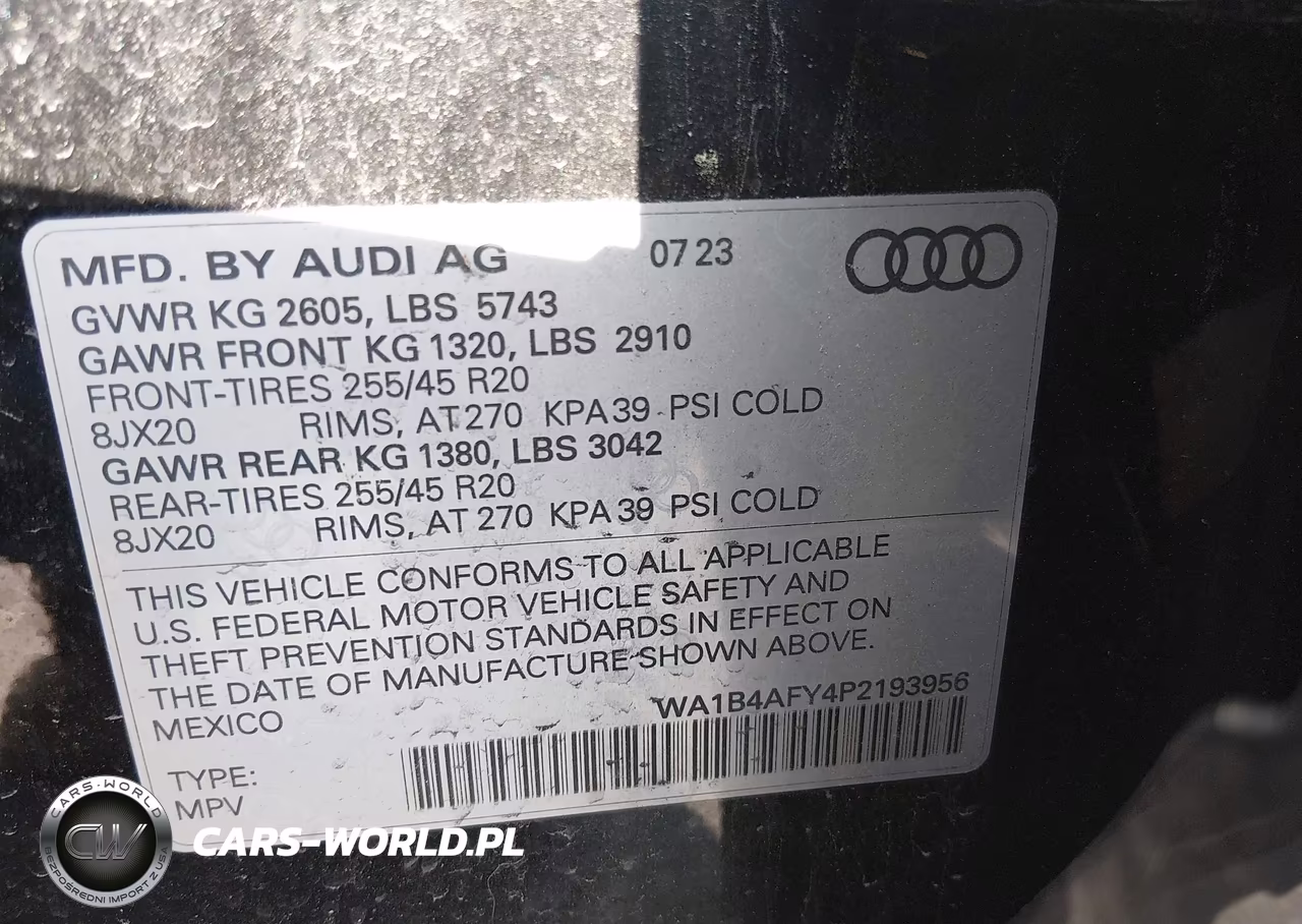 2023 Audi Sq5 Premium Plus Tfsi Quattro Tiptronic VIN:WA1B4AFY4P2193956 - 9