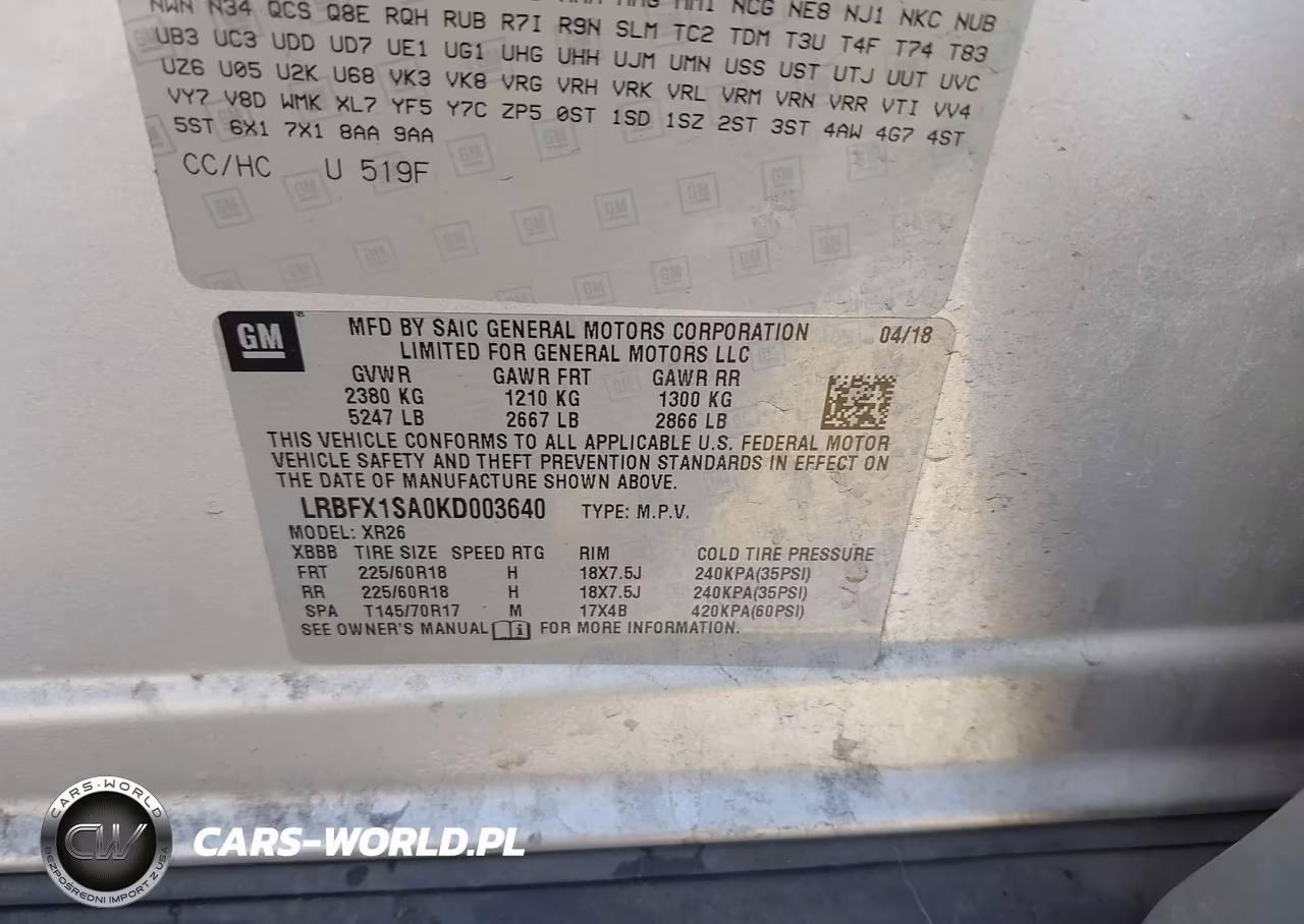 2019 Buick Envision Awd Preferred VIN:LRBFX1SA0KD003640 - 9