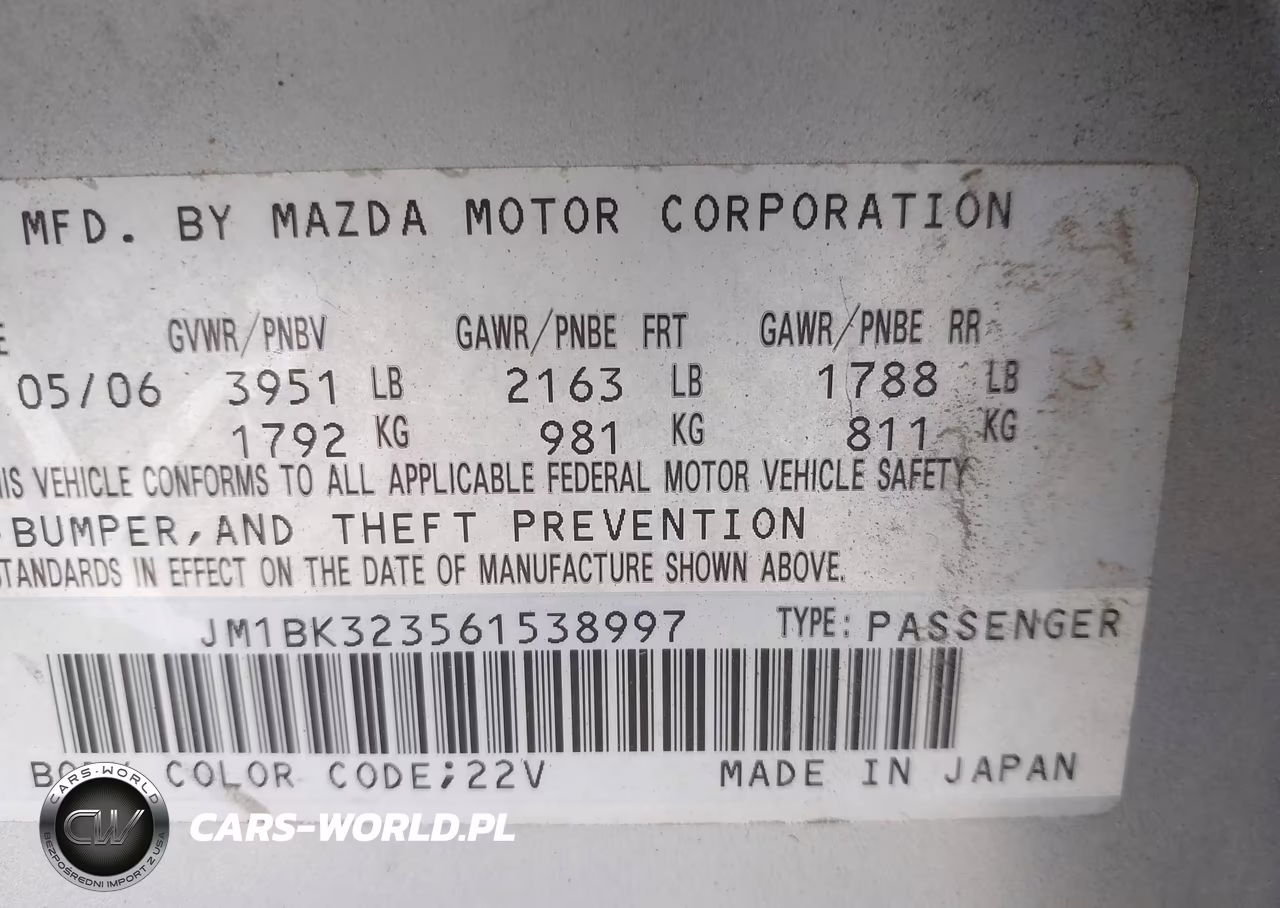 2006 Mazda Mazda3 S Touring VIN:JM1BK323561538997 - 9