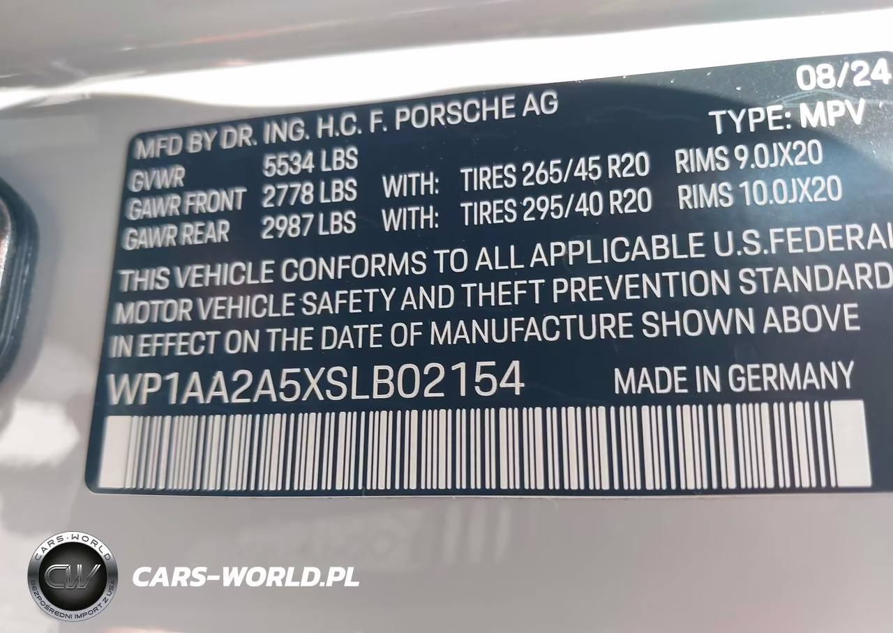 2025 Porsche Macan T VIN:WP1AA2A5XSLB02154 - 9