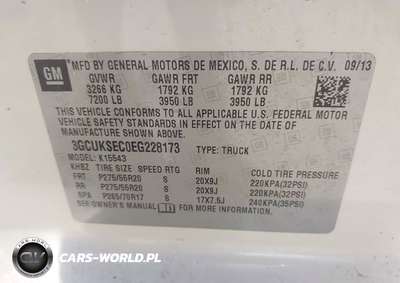 2014 Chevrolet Silverado 1500 1Lz VIN:3GCUKSEC0EG228173 - 9