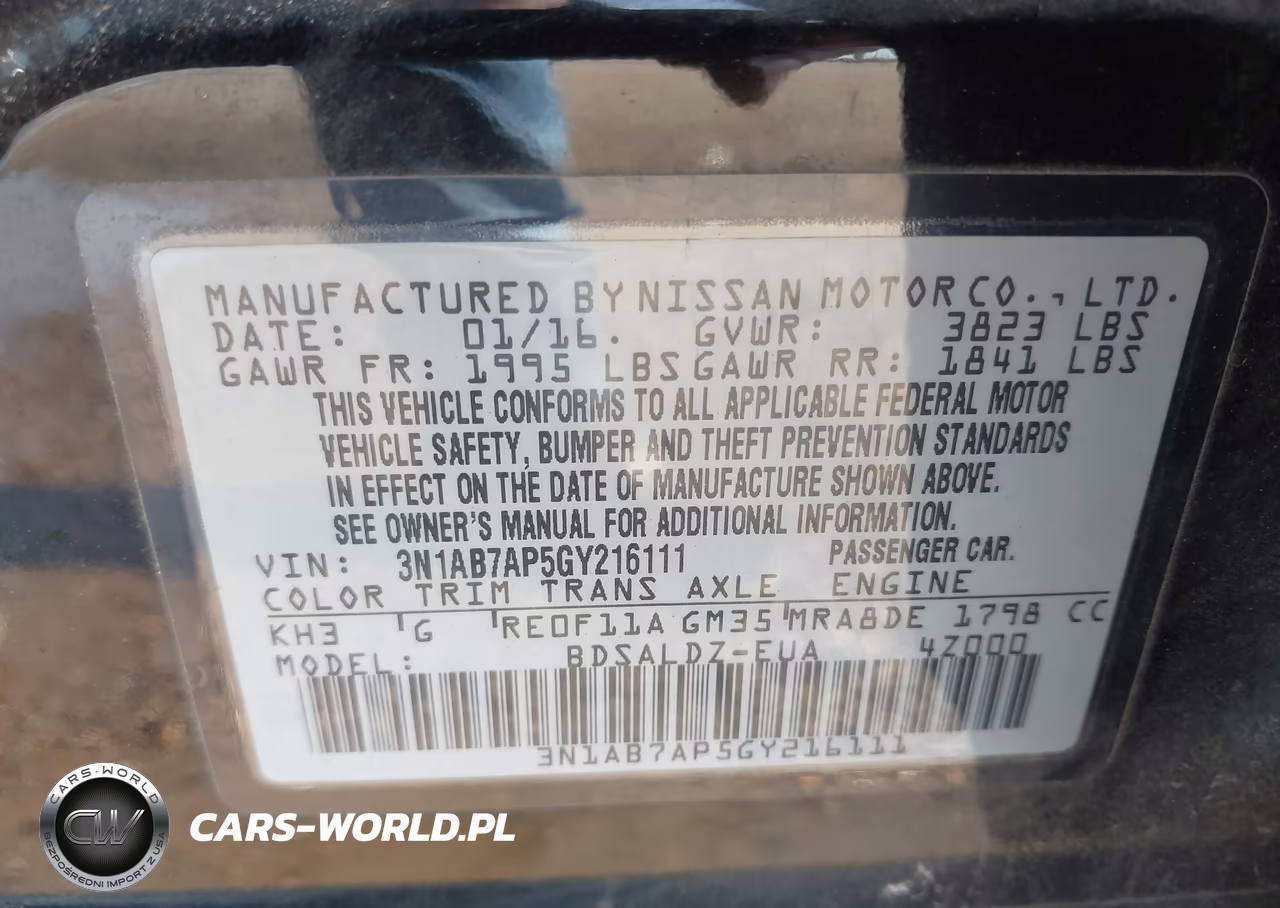 2016 Nissan Sentra Sv VIN:3N1AB7AP5GY216111 - 9