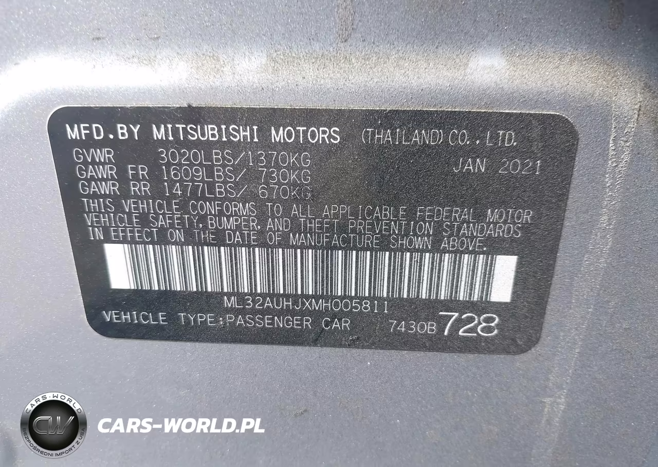 2021 Mitsubishi Mirage Carbonite Edition-Es-Le VIN:ML32AUHJXMH005811 - 9