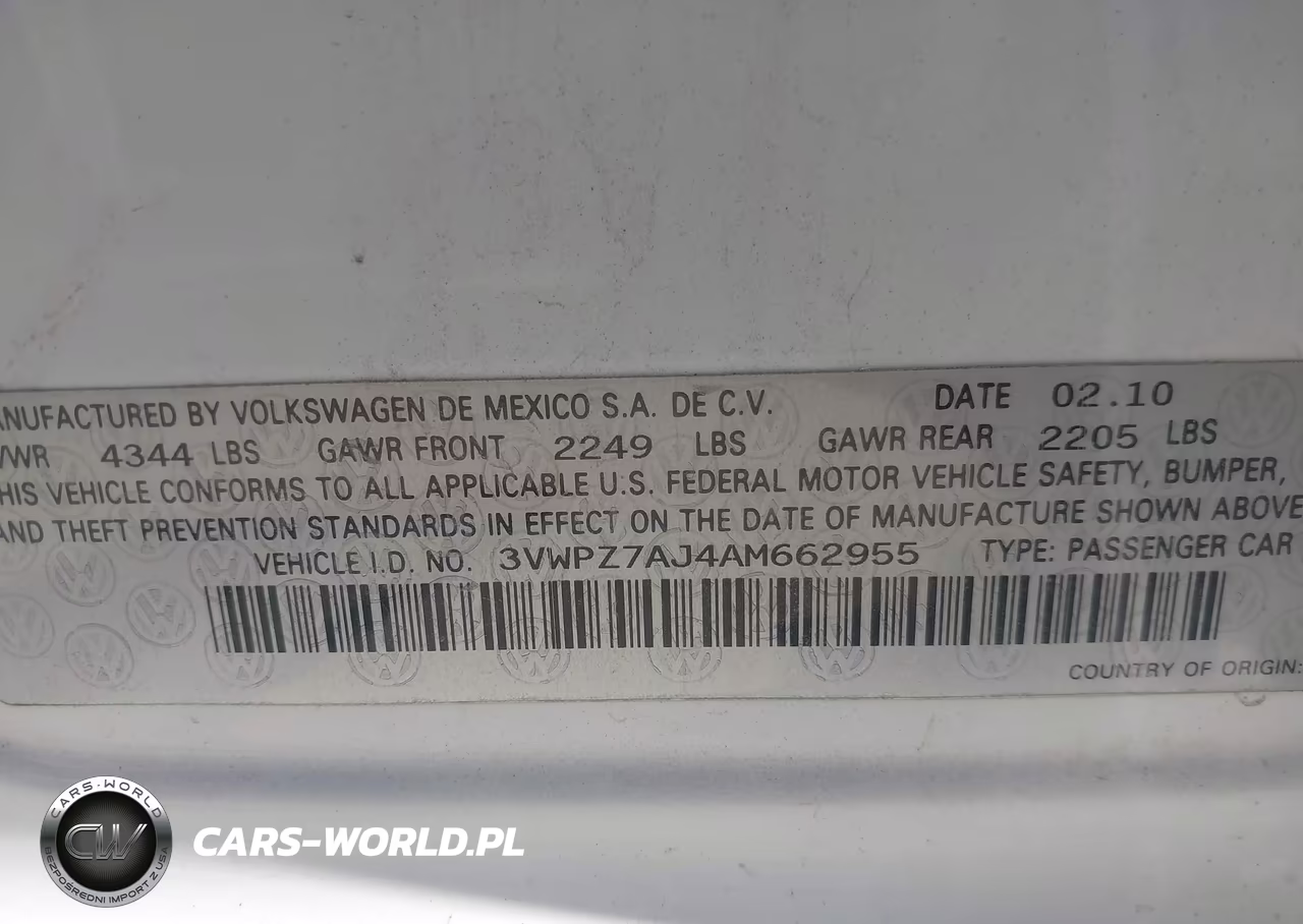 2010 Volkswagen Jetta Se VIN:3VWPZ7AJ4AM662955 - 9