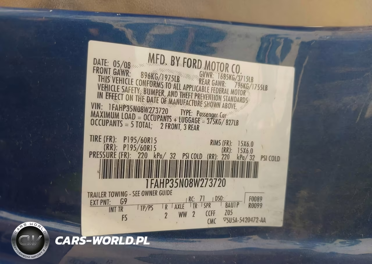 2008 Ford Focus Se-Ses VIN:1FAHP35N08W273720 - 9