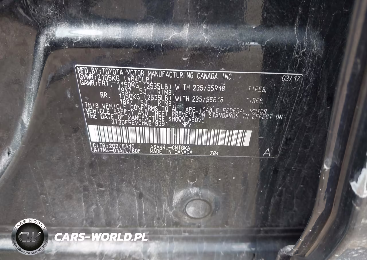 2017 Toyota Rav4 Limited VIN:2T3DFREV0HW619391 - 9