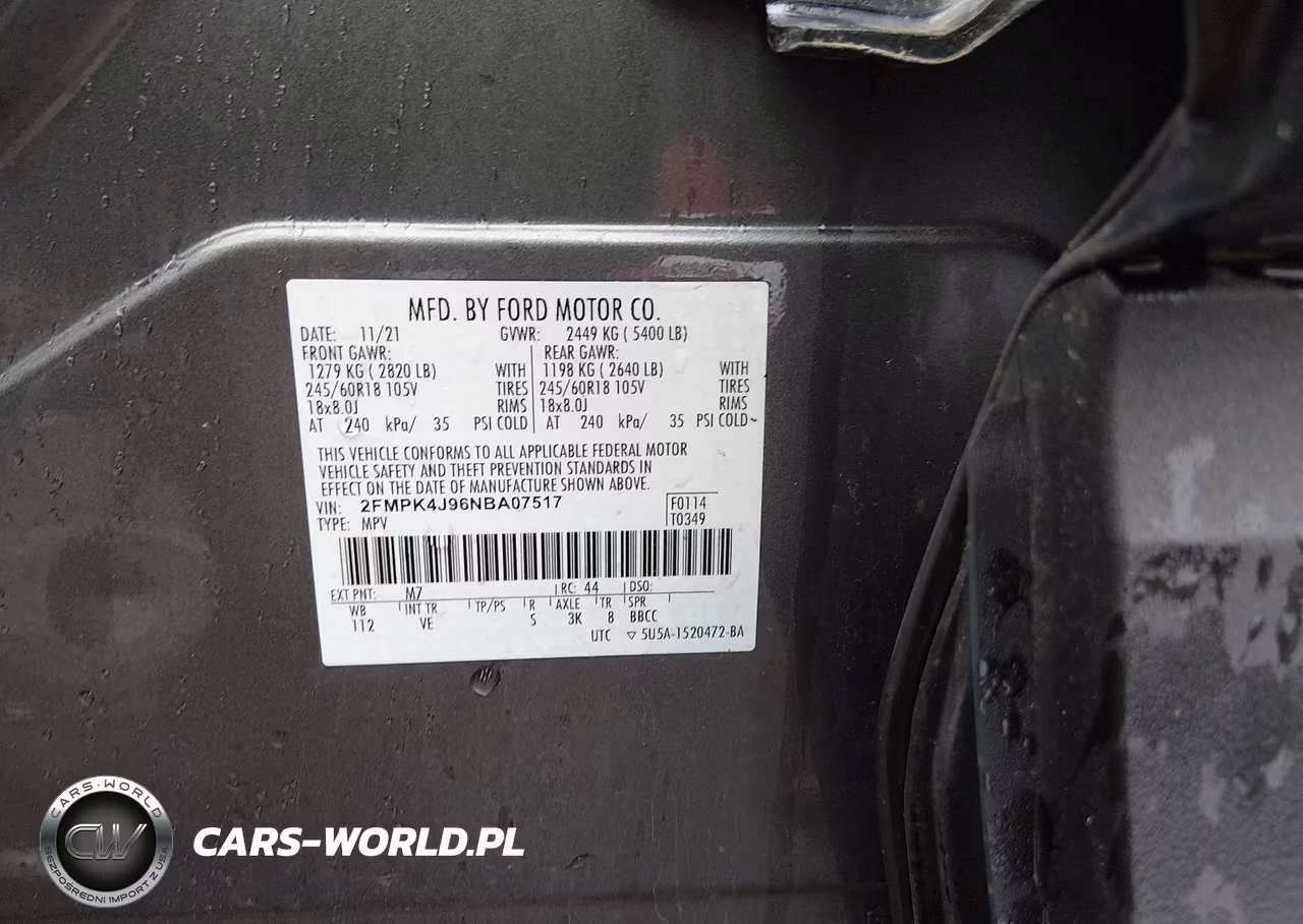 2022 Ford Edge Sel VIN:2FMPK4J96NBA07517 - 9