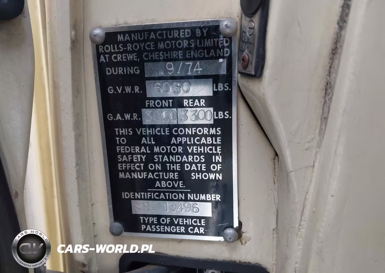 1974 Rrce Silver Shadow VIN:SRC19496 - 9