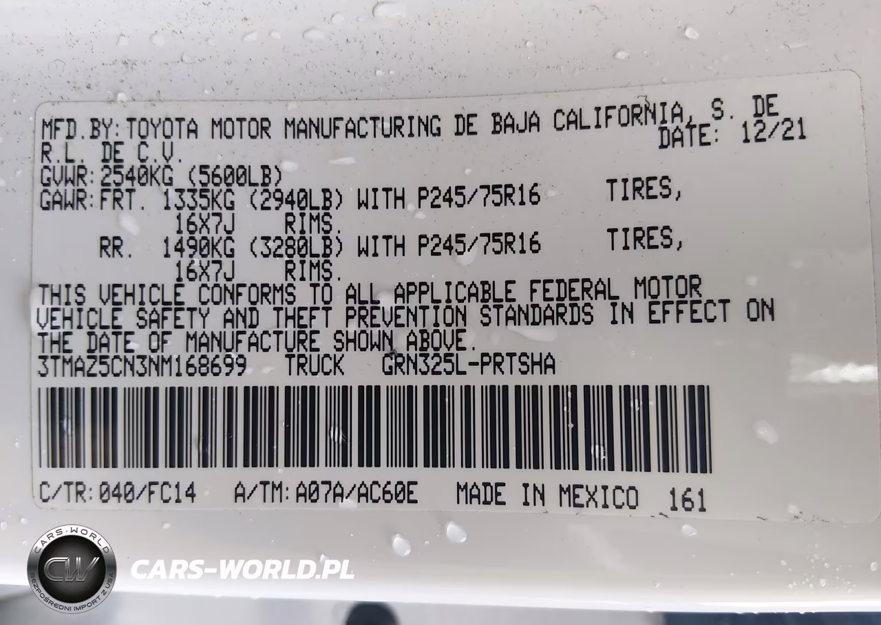 2022 Toyota Tacoma Sr5 V6 VIN:3TMAZ5CN3NM168699 - 9