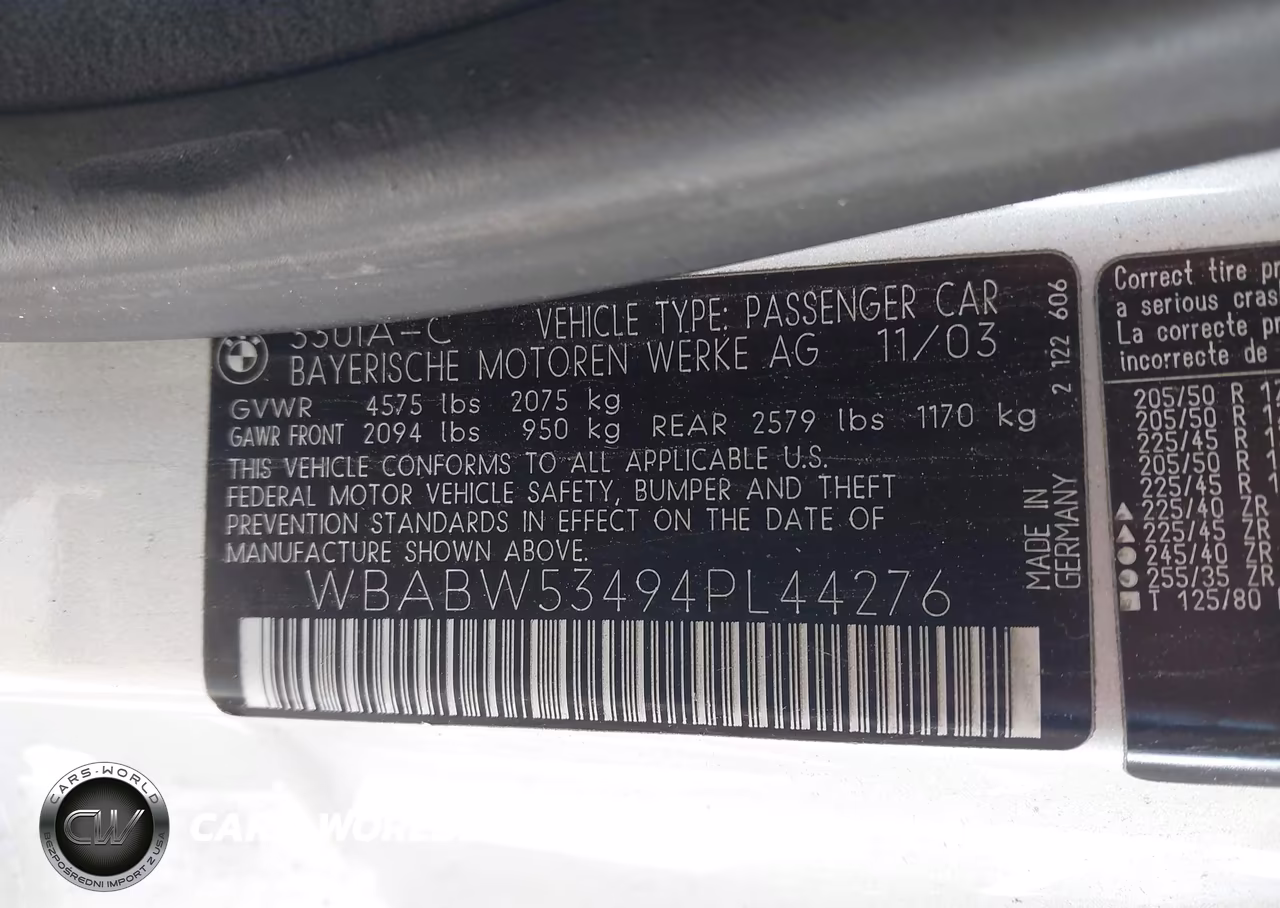 2004 BMW 330Ci VIN:WBABW53494PL44276 - 9