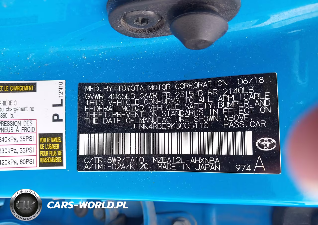 2019 Toyota Corolla Se VIN:JTNK4RBE9K3005110 - 9