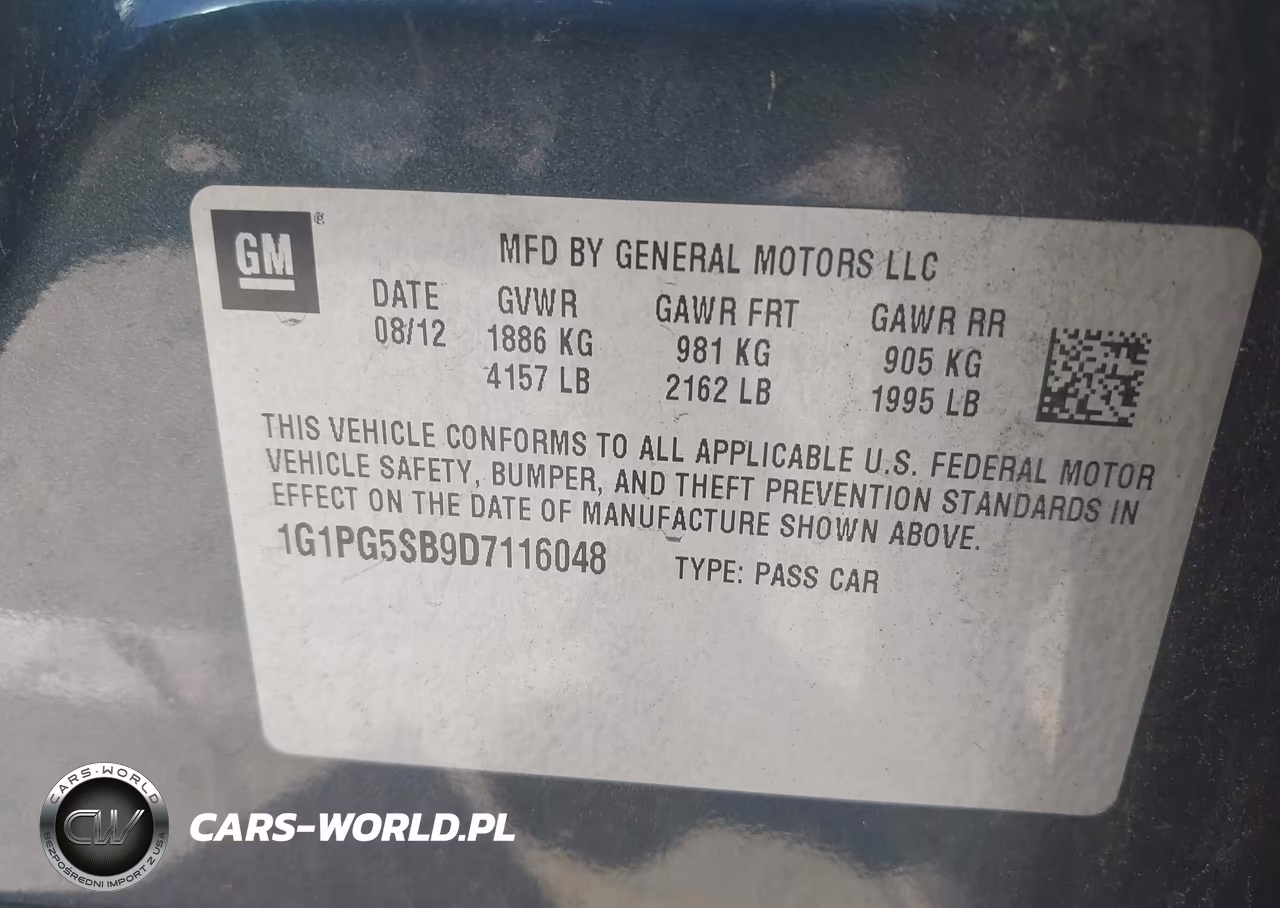 2013 Chevrolet Cruze Ltz VIN:1G1PG5SB9D7116048 - 9