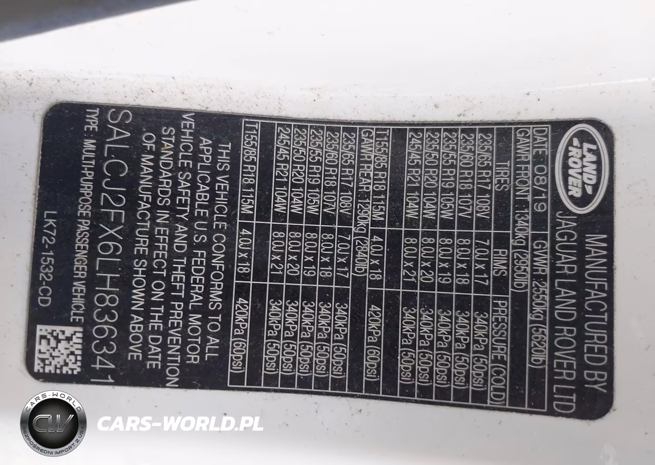 2020 Land Rover Discovery Sport S VIN:SALCJ2FX6LH836341 - 9