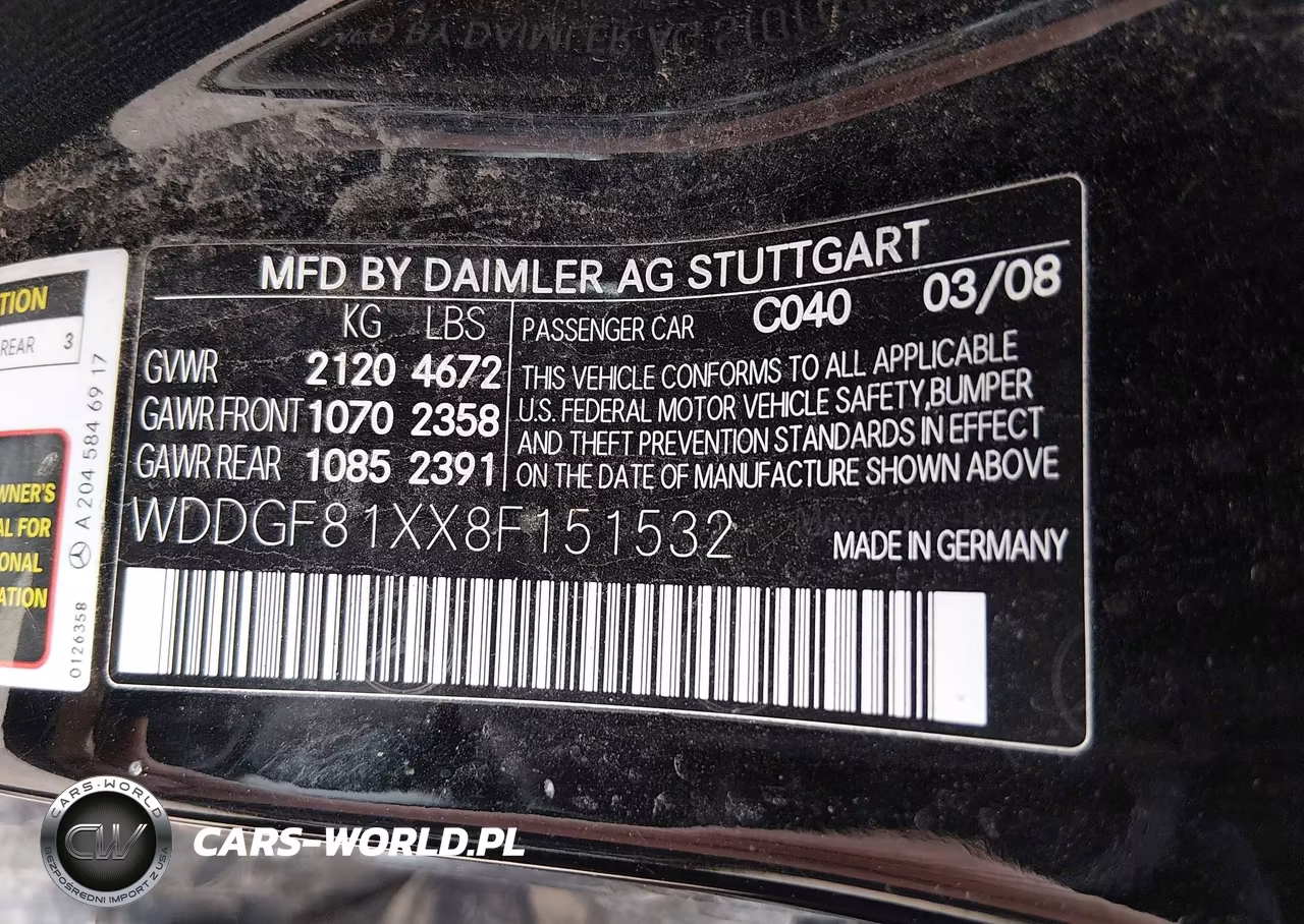 2008 Mercedes-Benz C 300 Luxury 4Matic-Sport 4Matic VIN:WDDGF81XX8F151532 - 9
