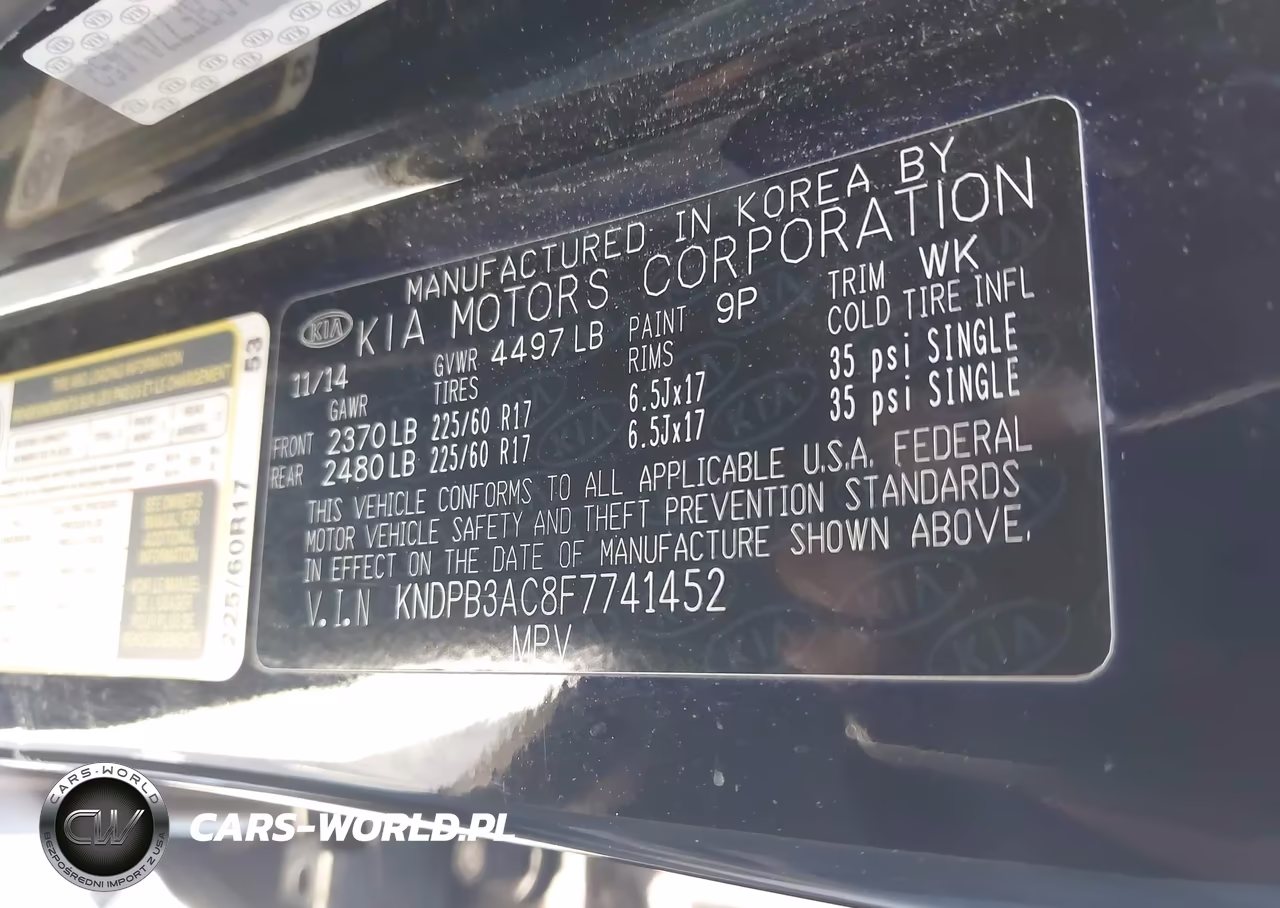 2015 Kia Sportage Lx VIN:KNDPB3AC8F7741452 - 9