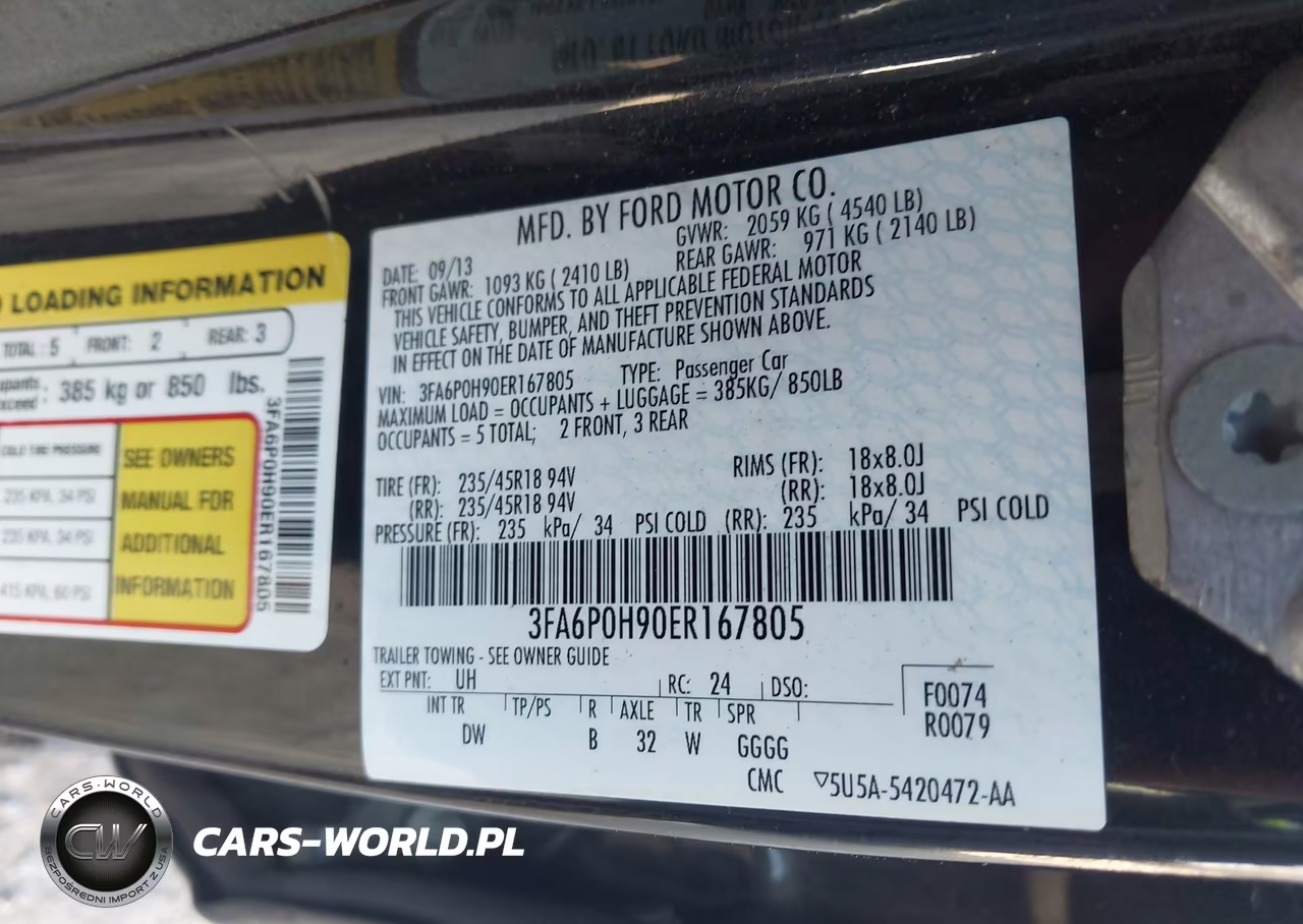 2014 Ford Fusion Se VIN:3FA6P0H90ER167805 - 9