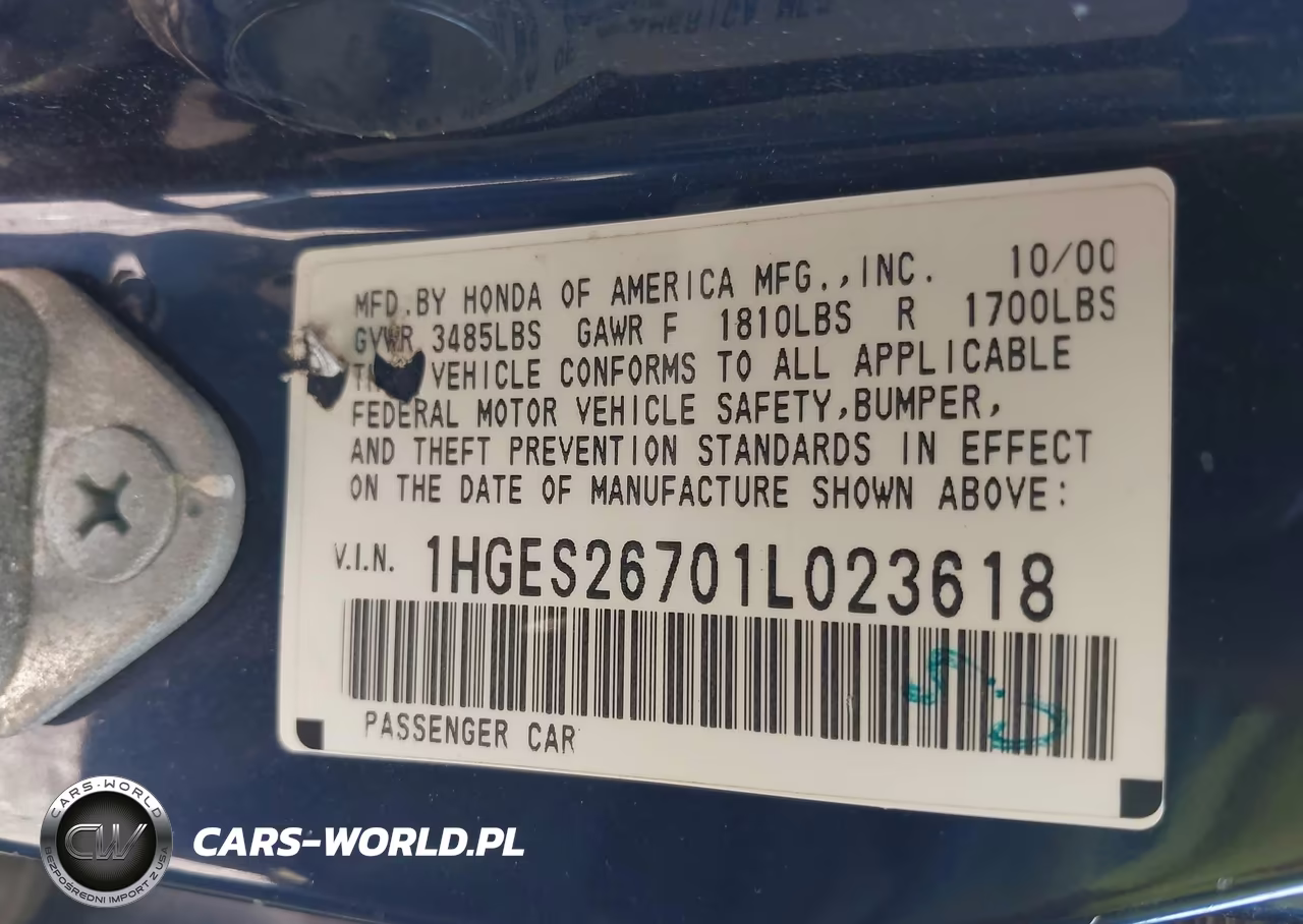 2001 Honda Civic Ex VIN:1HGES26701L023618 - 9