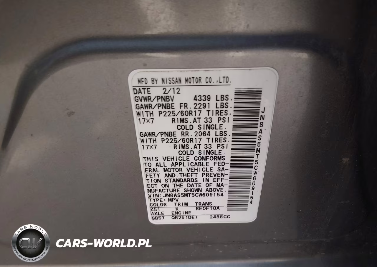 2012 Nissan Rogue Sv VIN:JN8AS5MT5CW609154 - 9