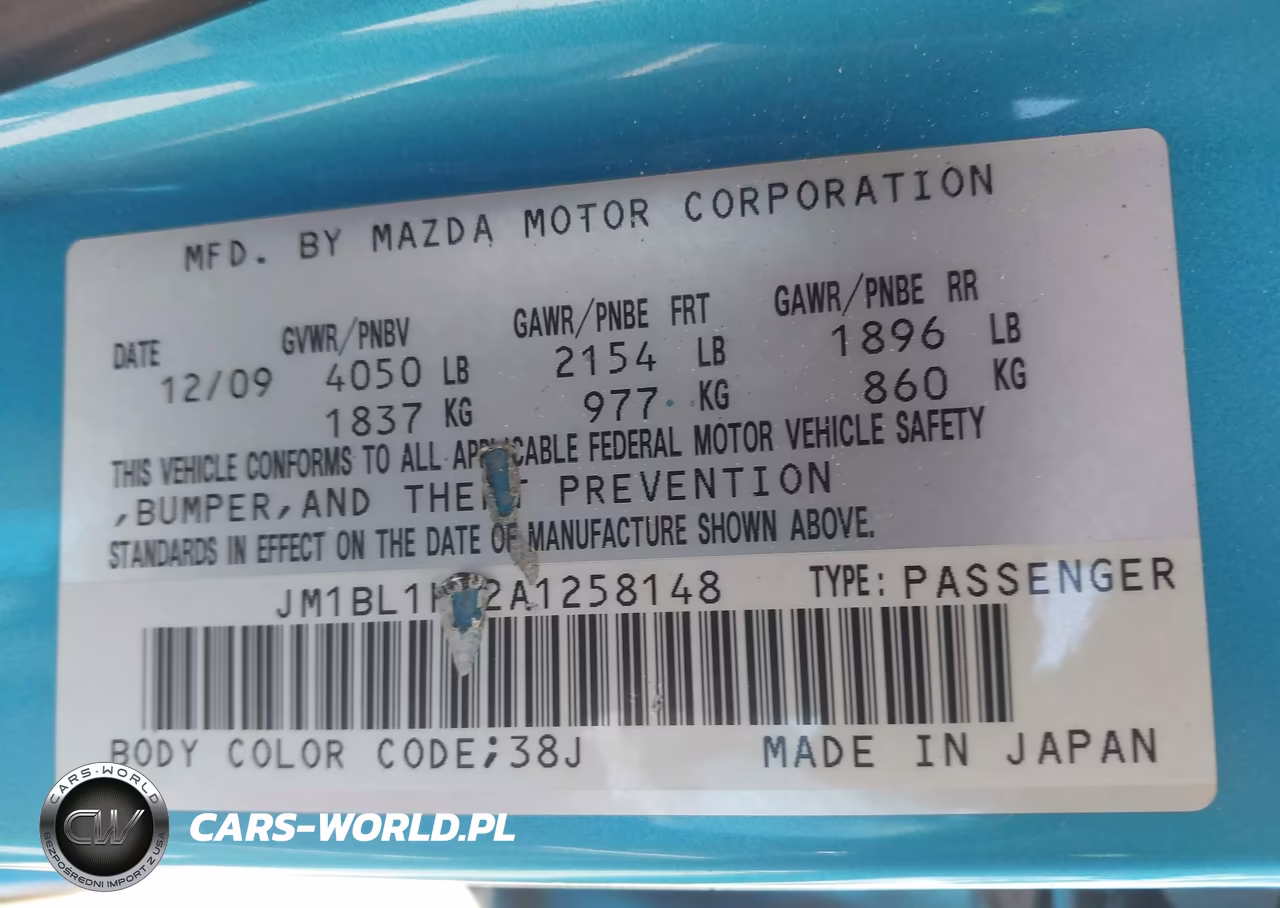 2010 Mazda Mazda3 S Sport VIN:JM1BL1H52A1258148 - 9