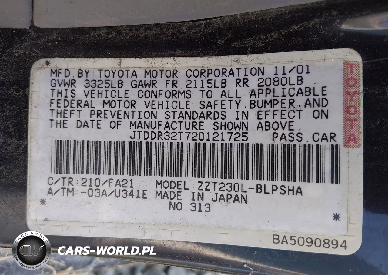 2002 Toyota Celica Gt VIN:JTDDR32T720121725 - 9