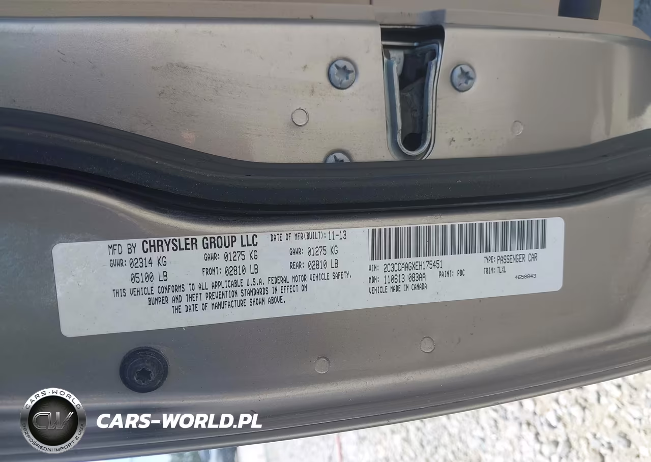2014 Chrysler 300 VIN:2C3CCAAGXEH175451 - 9