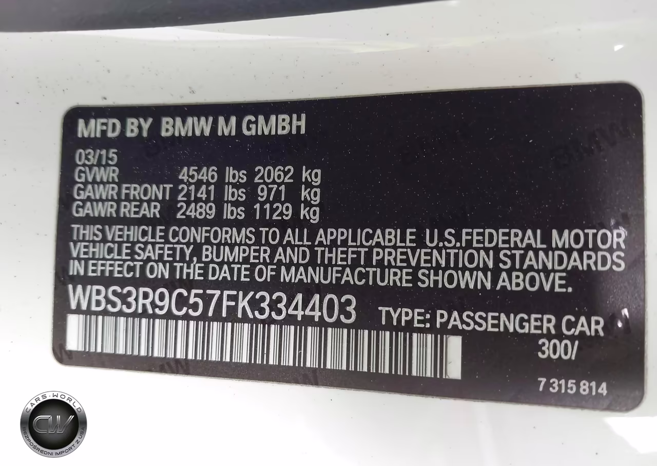 2015 BMW M4 VIN:WBS3R9C57FK334403 - 9