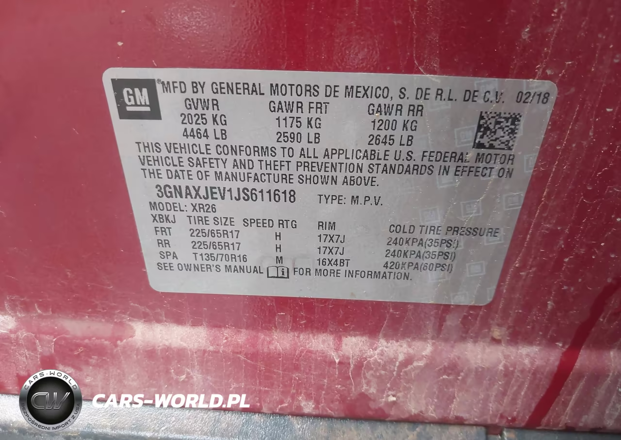 2018 Chevrolet Equinox Lt VIN:3GNAXJEV1JS611618 - 9