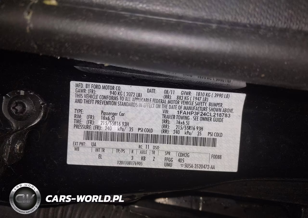 2012 Ford Focus Se VIN:1FAHP3F24CL218783 - 9