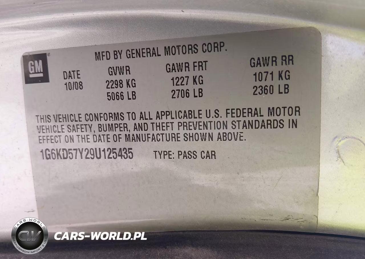 2009 Cadillac Dts 1Sd VIN:1G6KD57Y29U125435 - 9