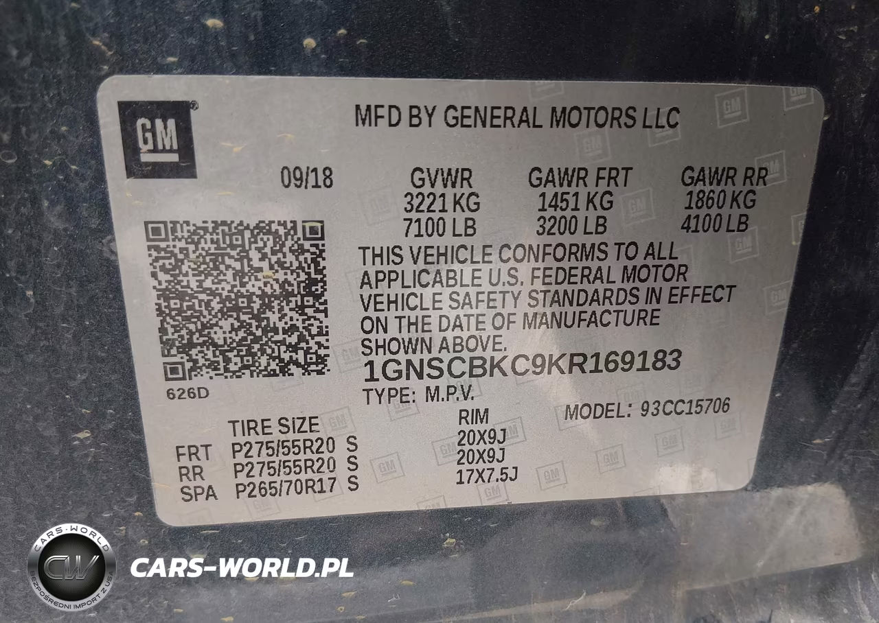 2019 Chevrolet Tahoe Lt VIN:1GNSCBKC9KR169183 - 9