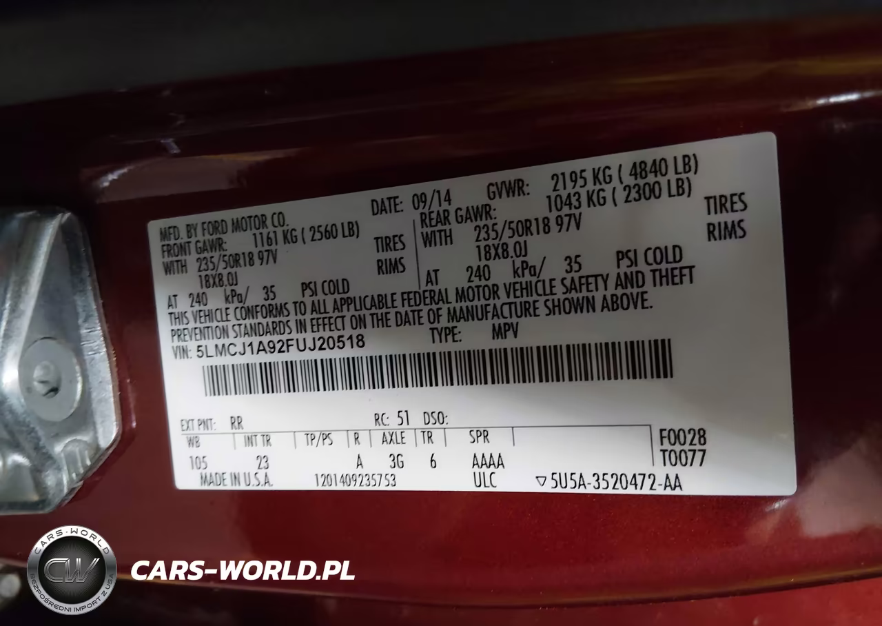 2015 Lincoln Mkc VIN:5LMCJ1A92FUJ20518 - 9